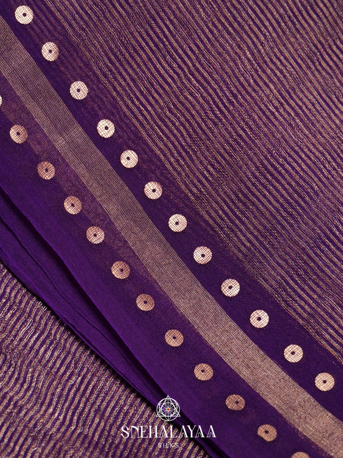 Purple Kora Silk Saree