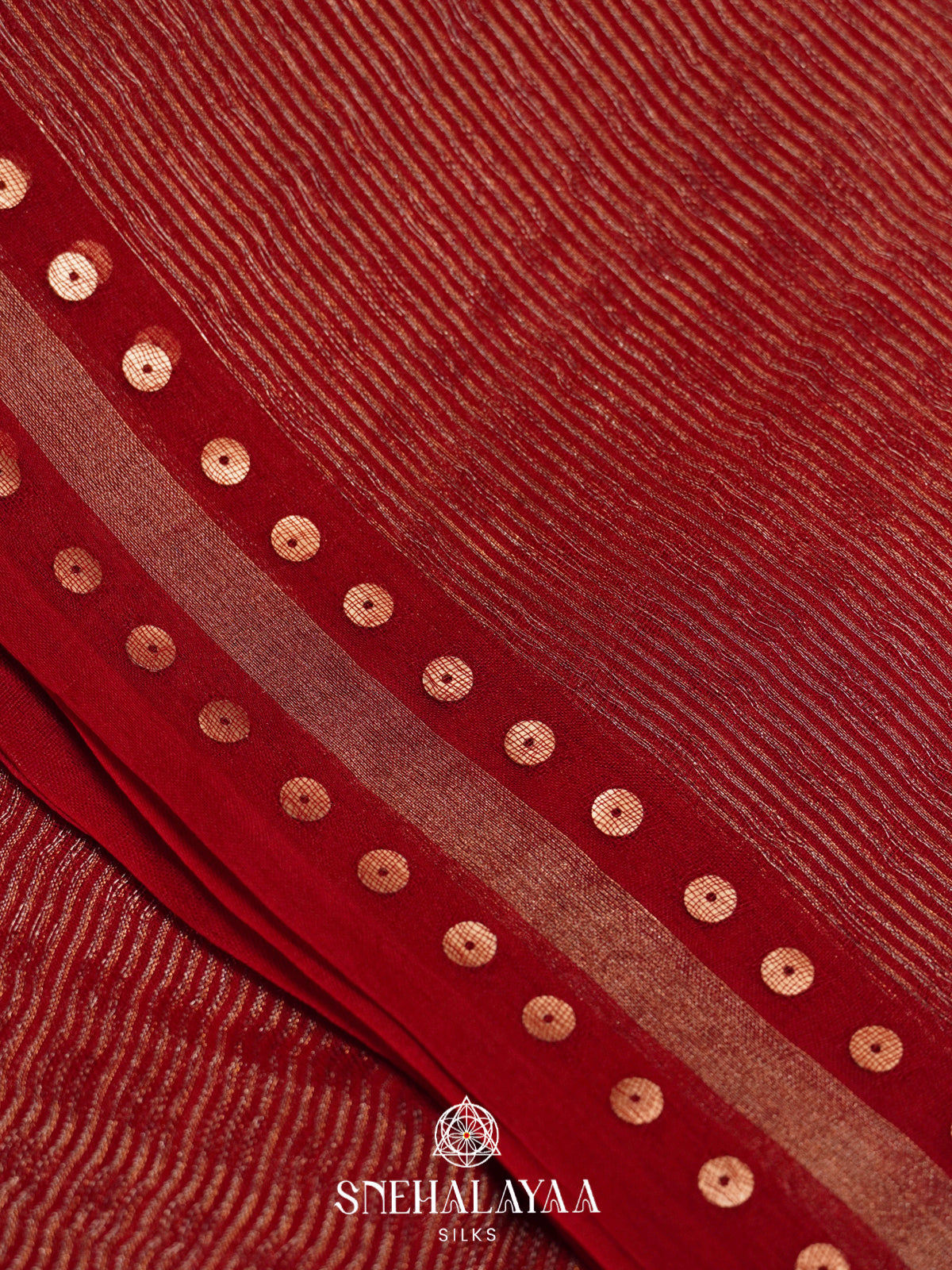 Red Kora Silk Saree