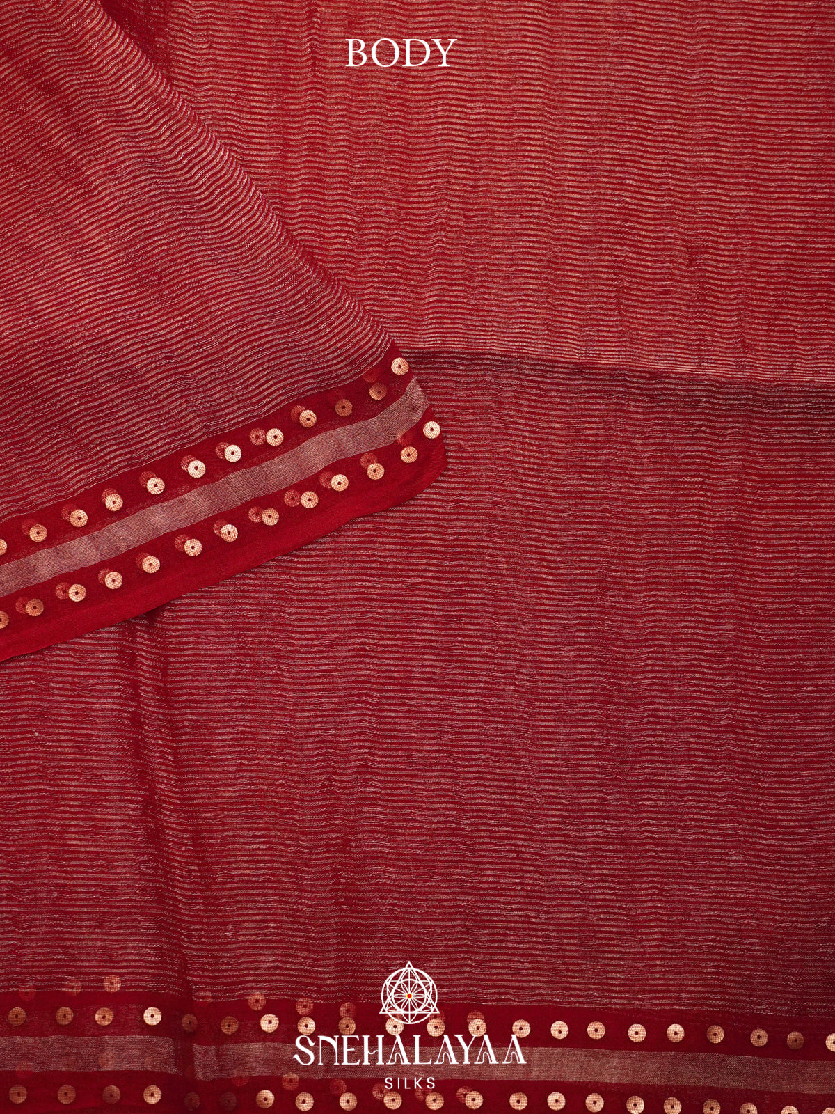Red Kora Silk Saree