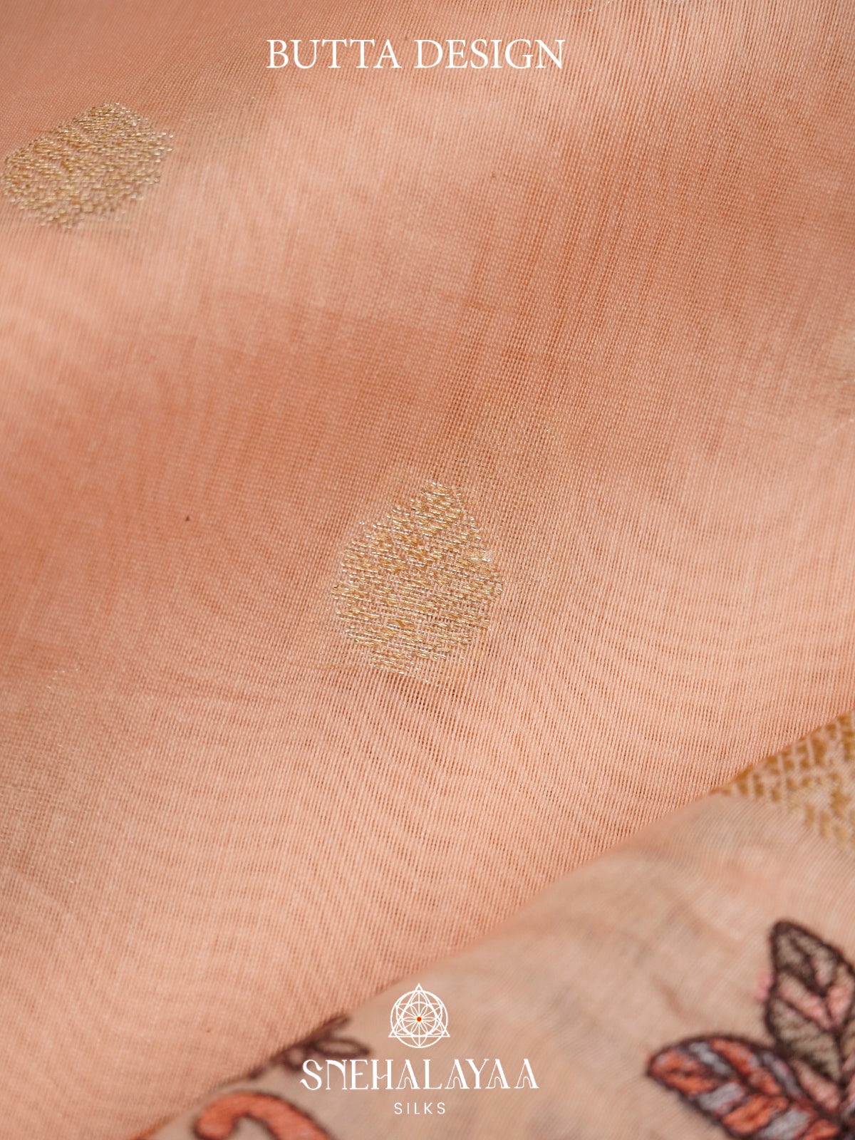 Peach Chanderi Saree