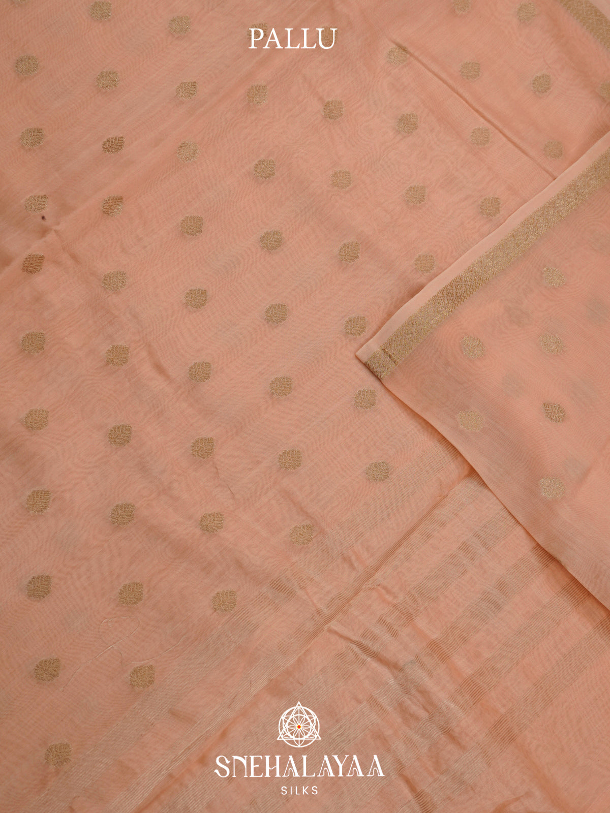 Peach Chanderi Saree