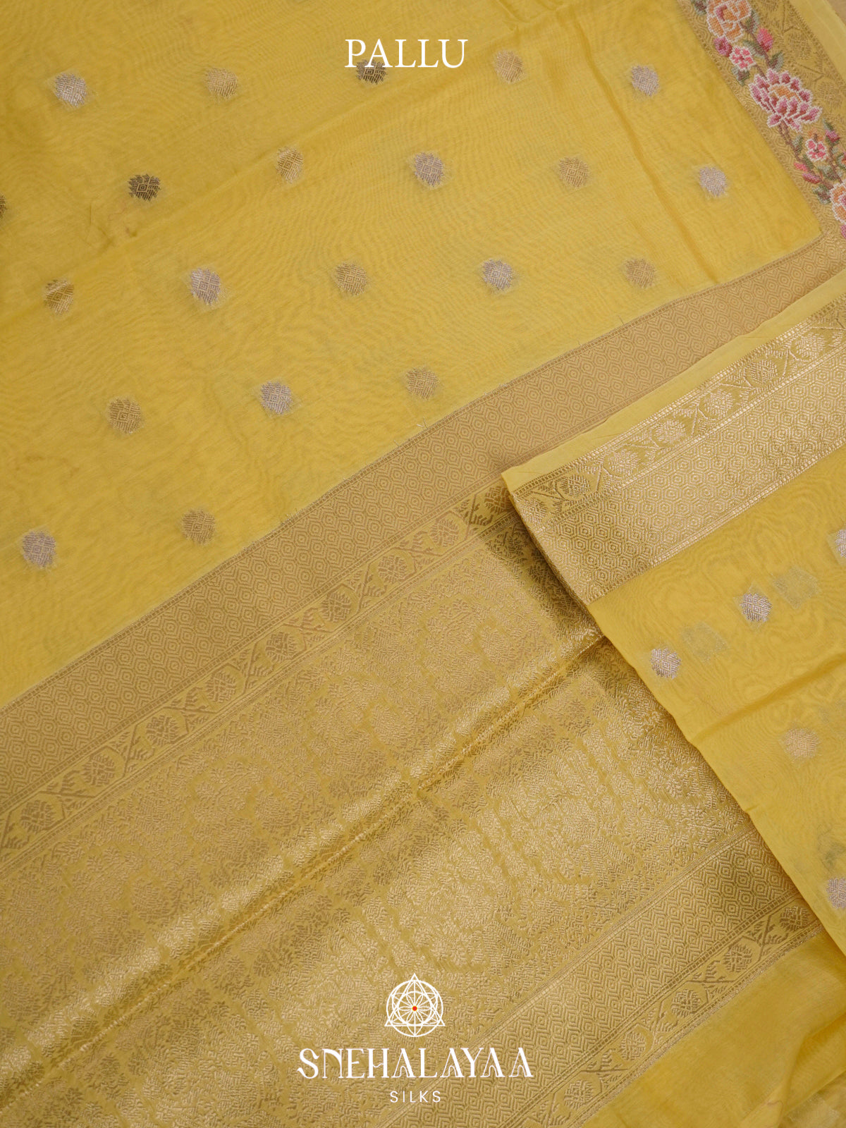 Yellow Chanderi Saree