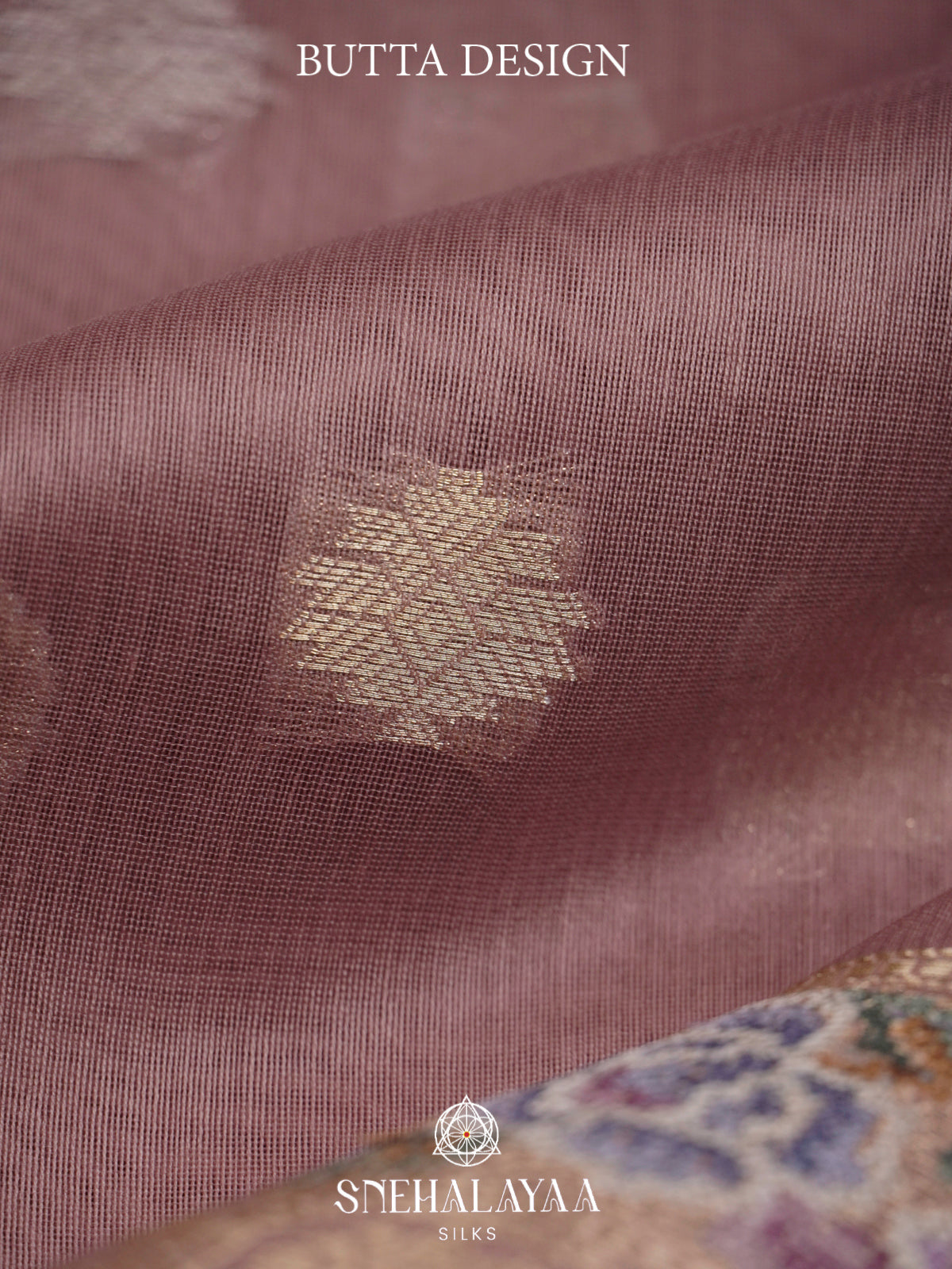 Dusty Mauve Chanderi Saree