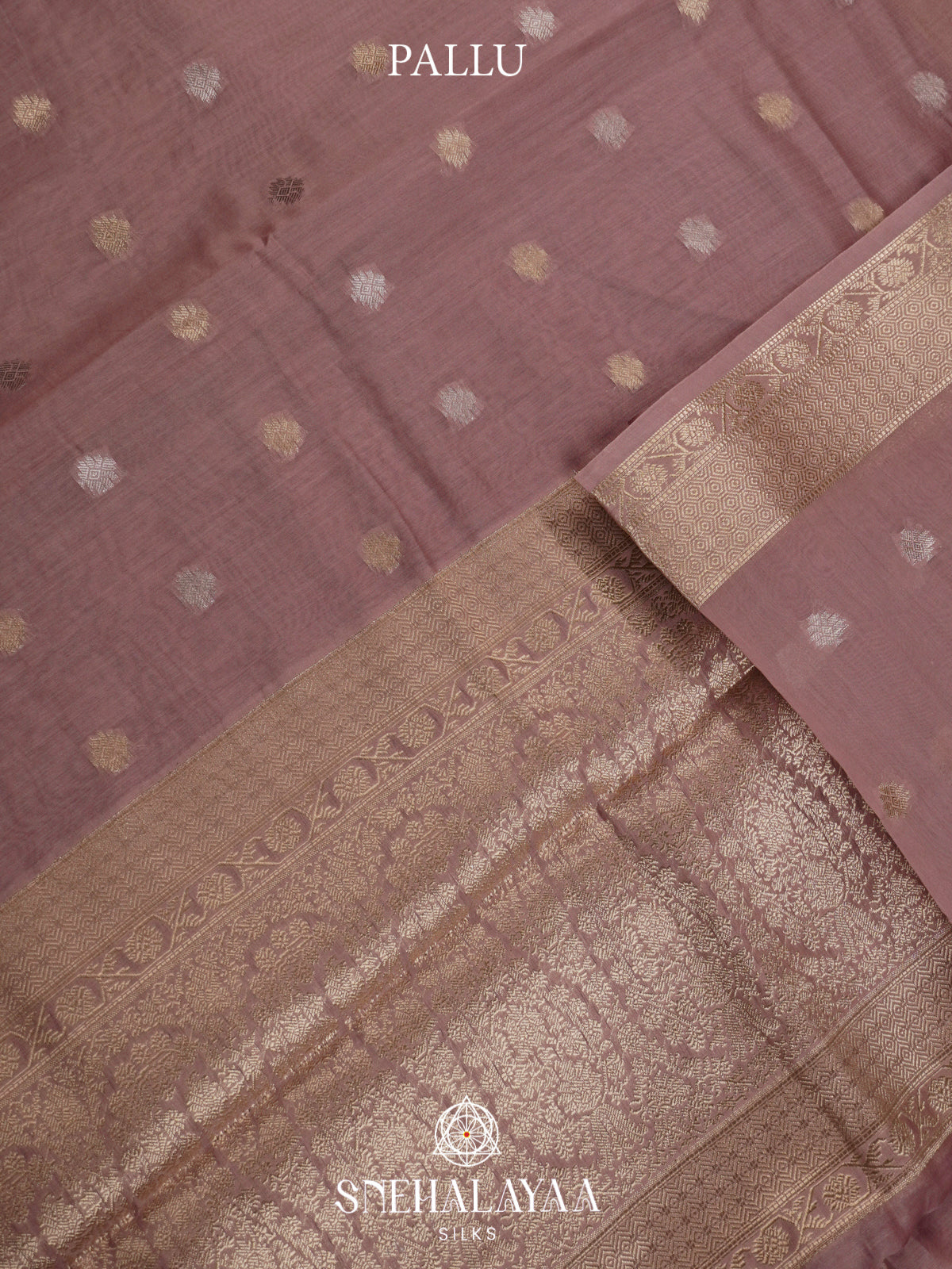 Dusty Mauve Chanderi Saree