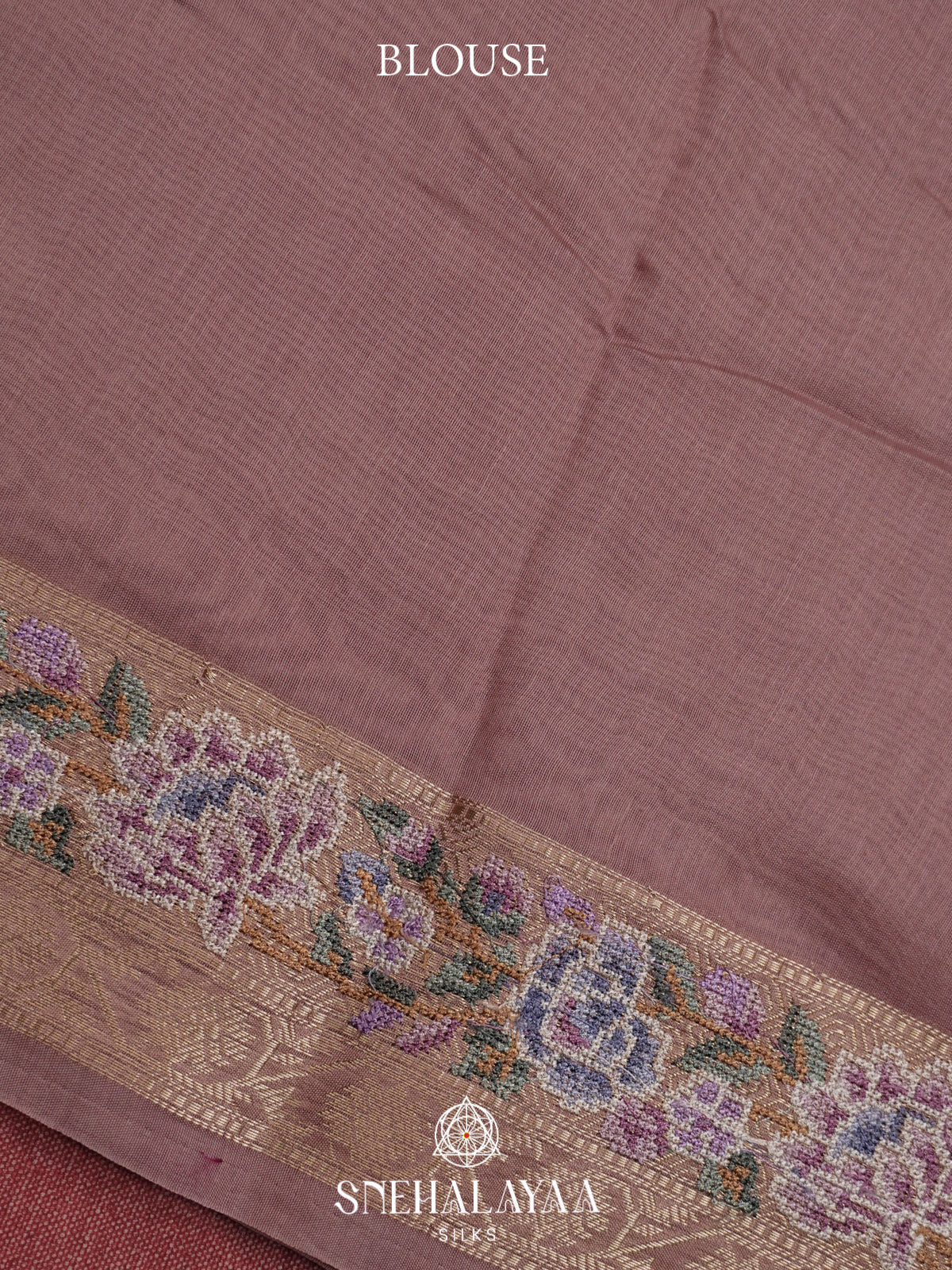 Dusty Mauve Chanderi Saree