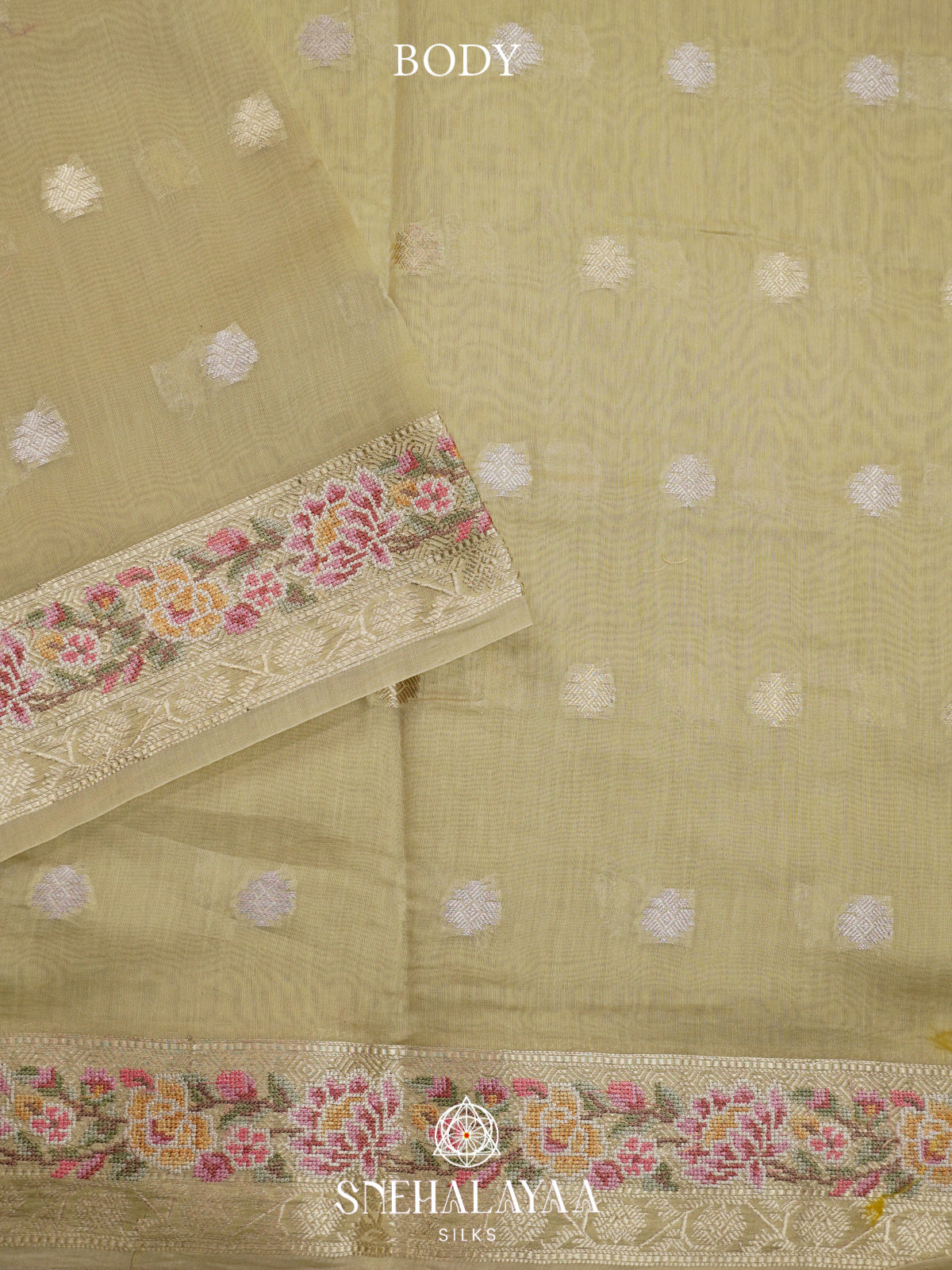 Sage Green Chanderi Saree