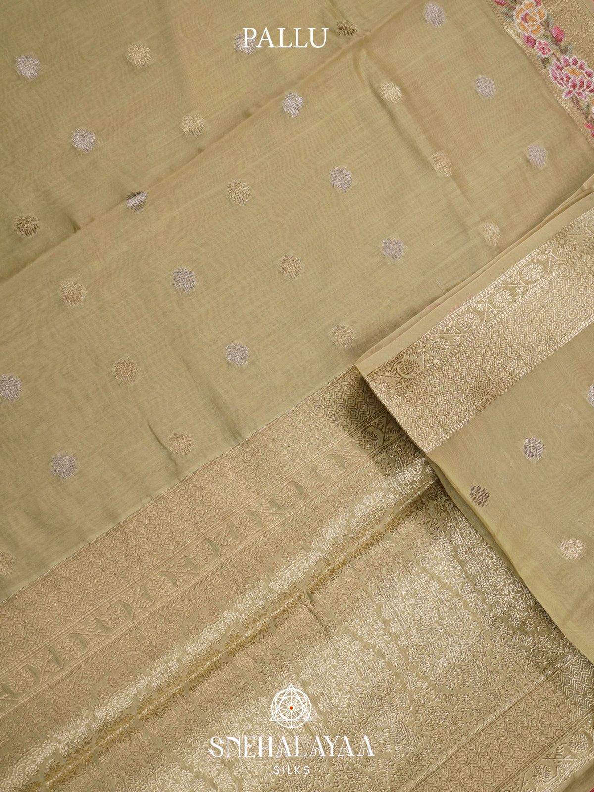 Sage Green Chanderi Saree