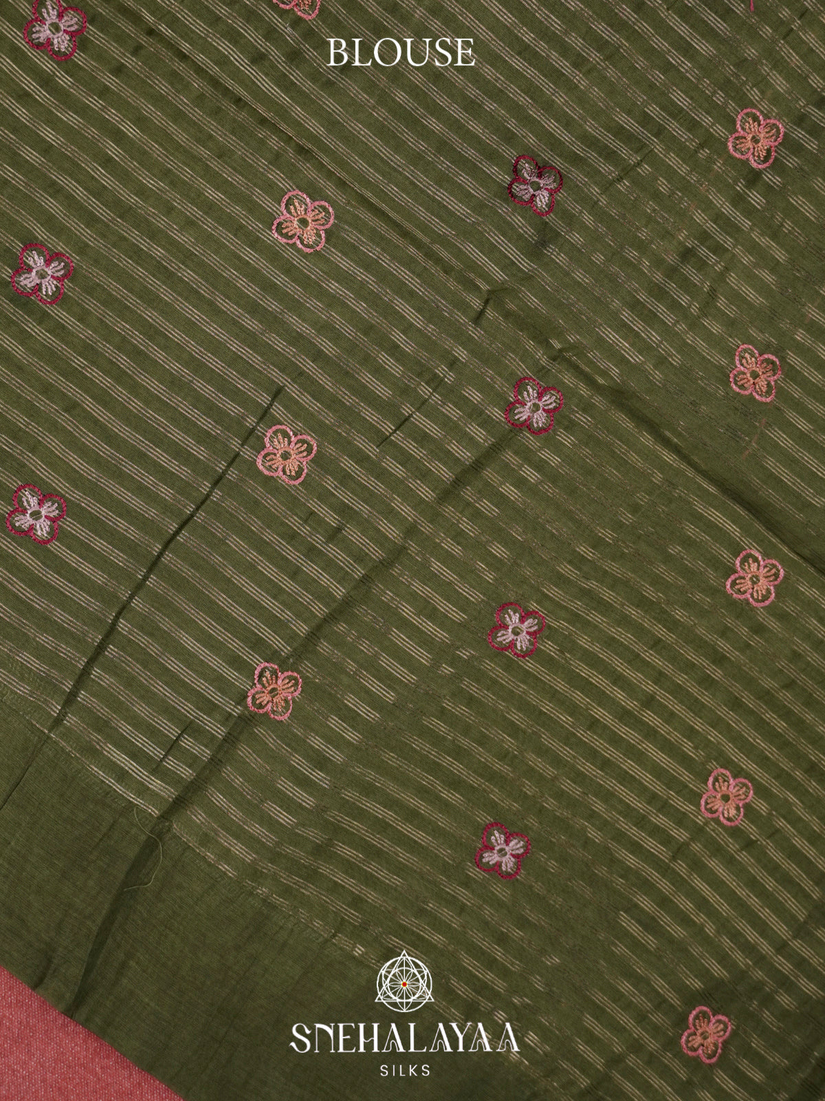 Olive Green Chanderi Saree