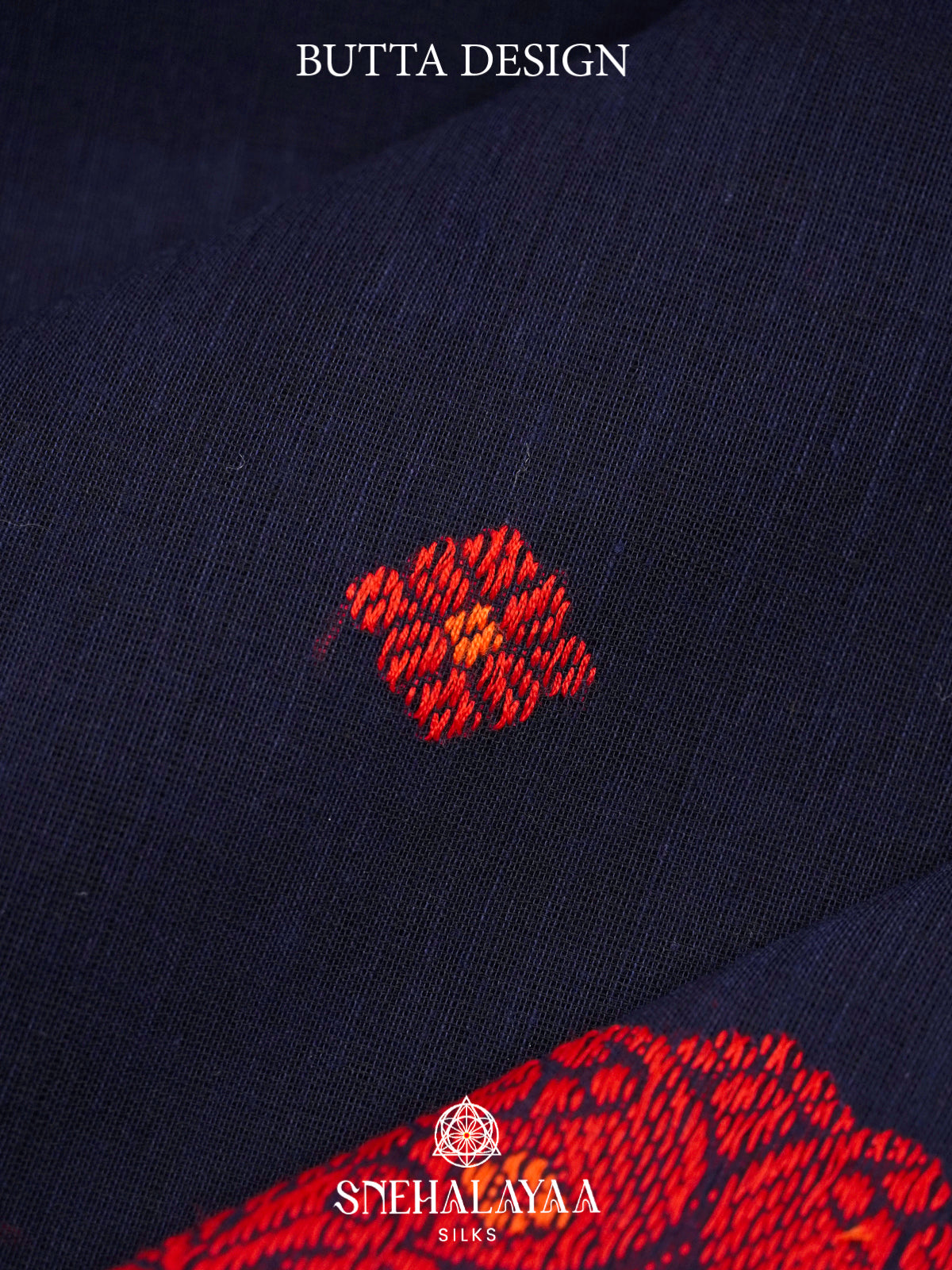 Navy Blue Chanderi Saree