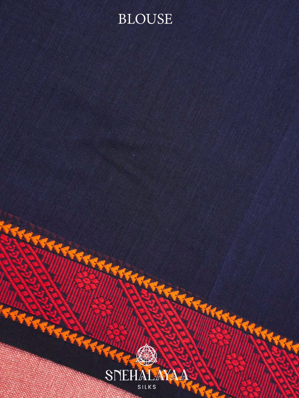 Navy Blue Chanderi Saree