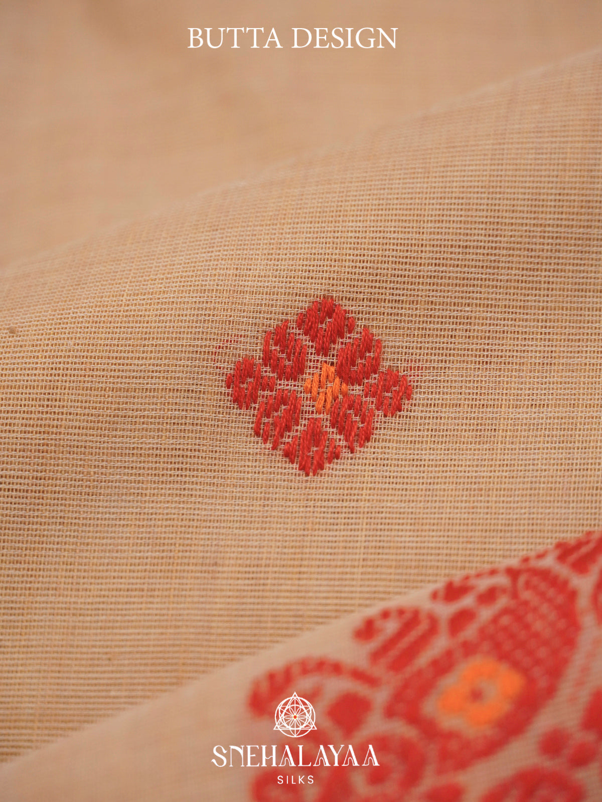 Beige Chanderi Saree