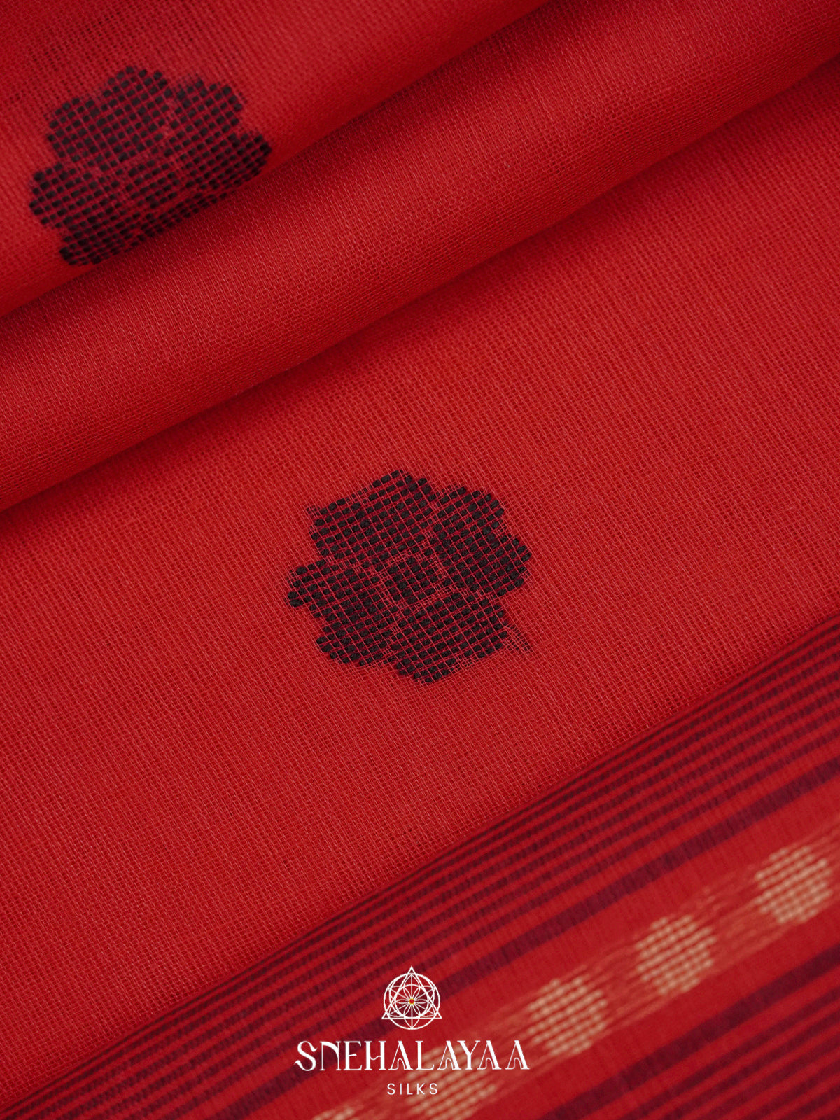 Red Bengal Cotton Saree