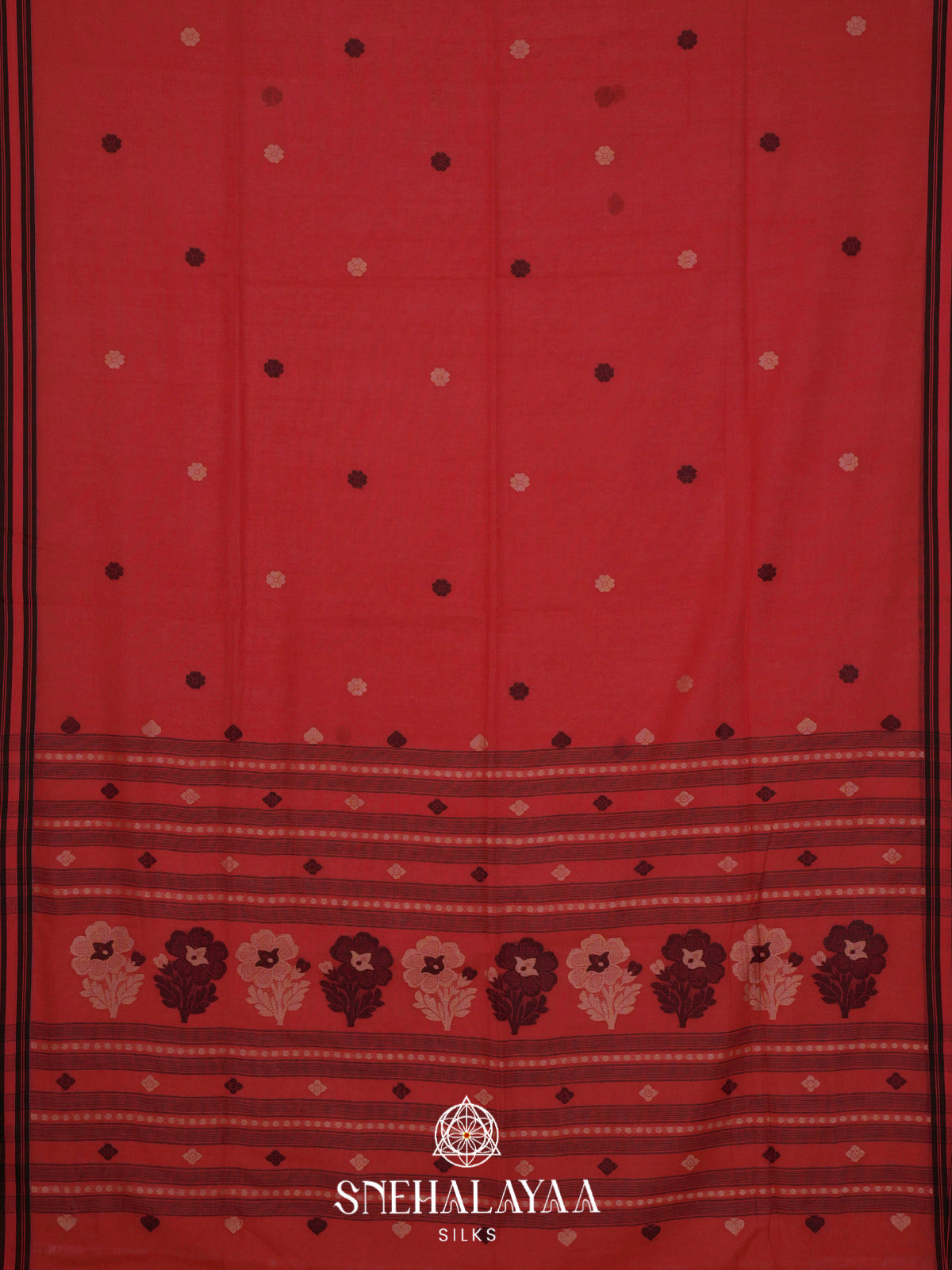 Red Bengal Cotton Saree