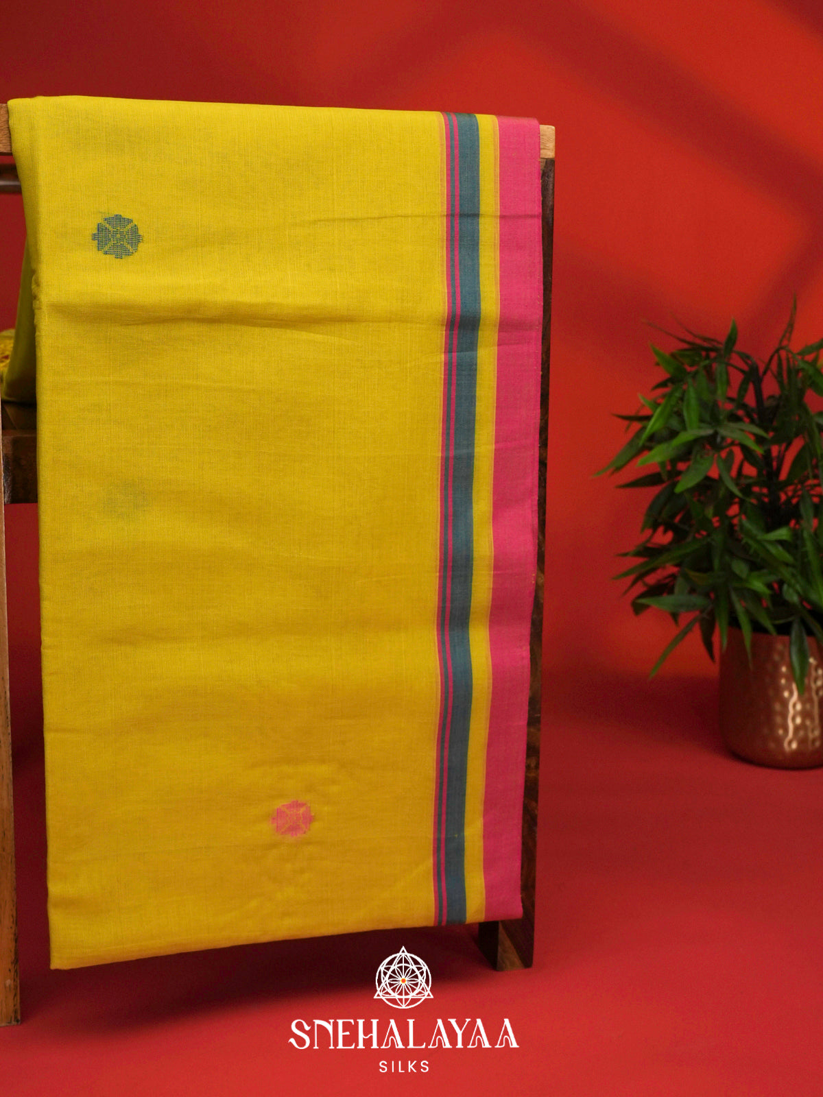 Yellow Bengal Cotton Saree