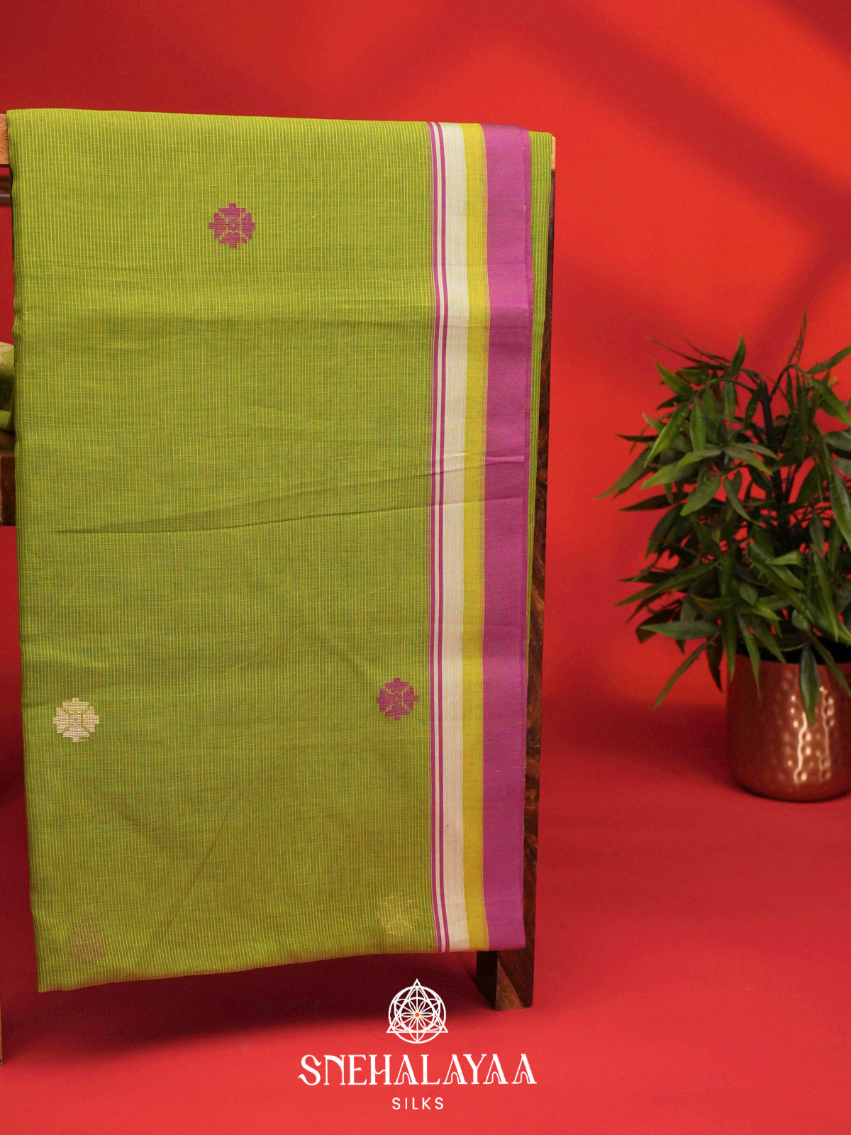 Mose Green Bengal Cotton Saree