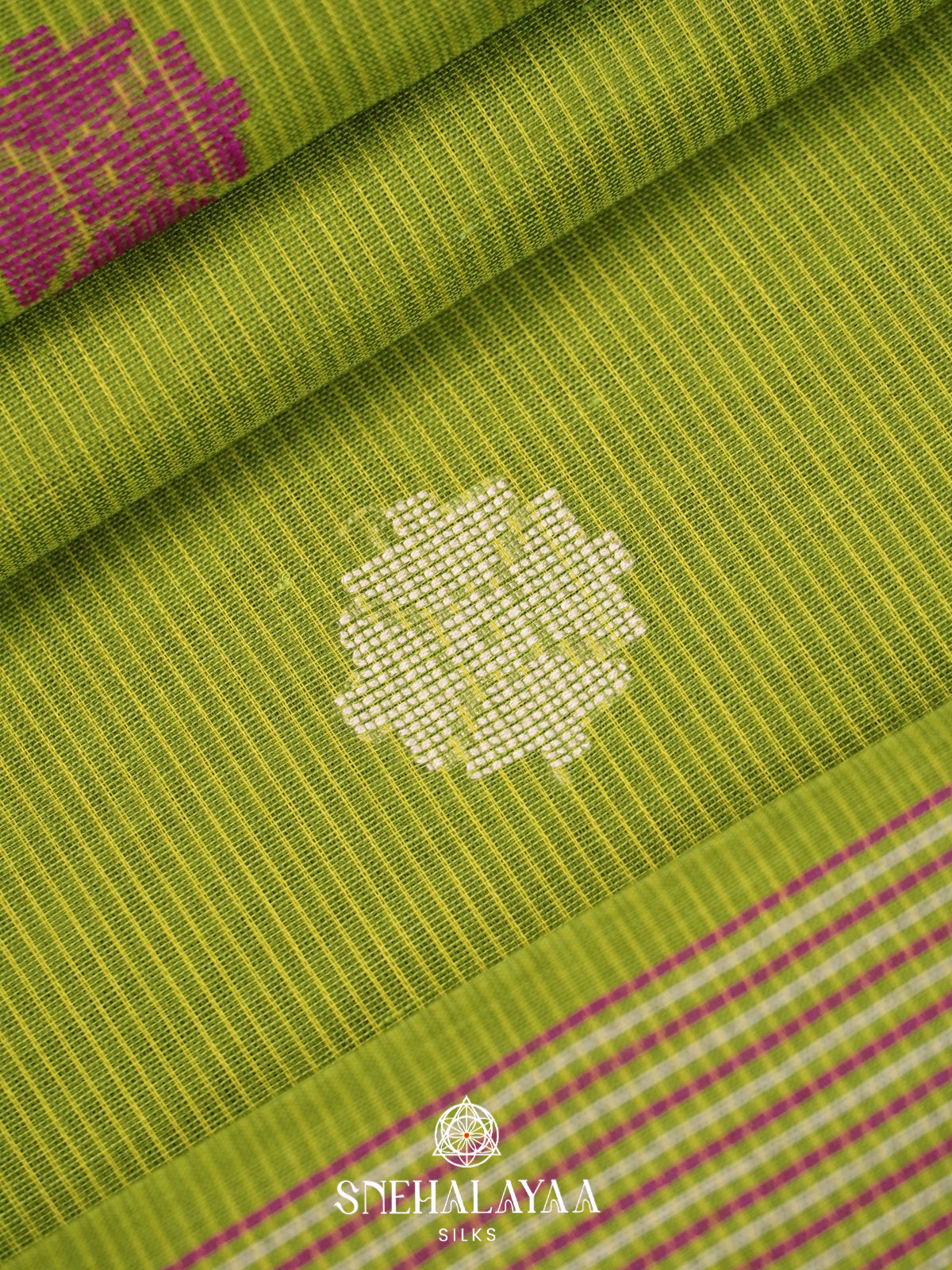 Mose Green Bengal Cotton Saree