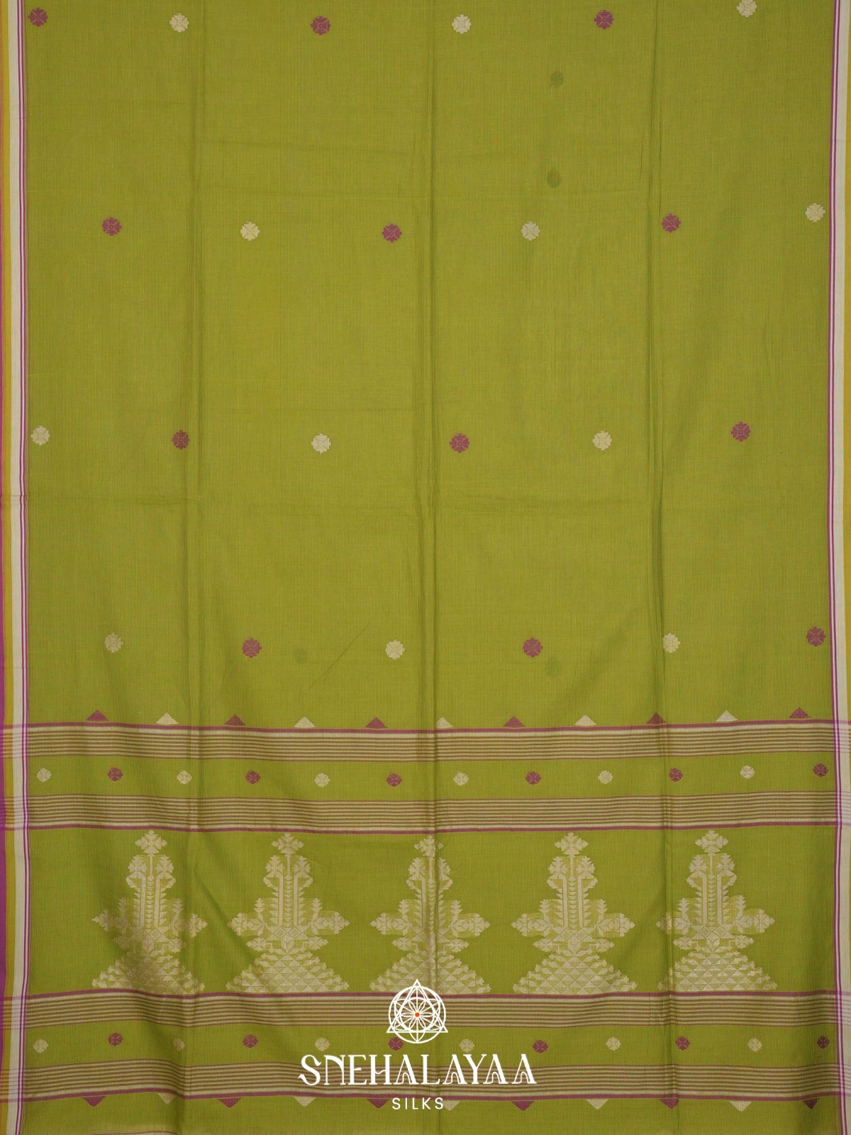 Mose Green Bengal Cotton Saree