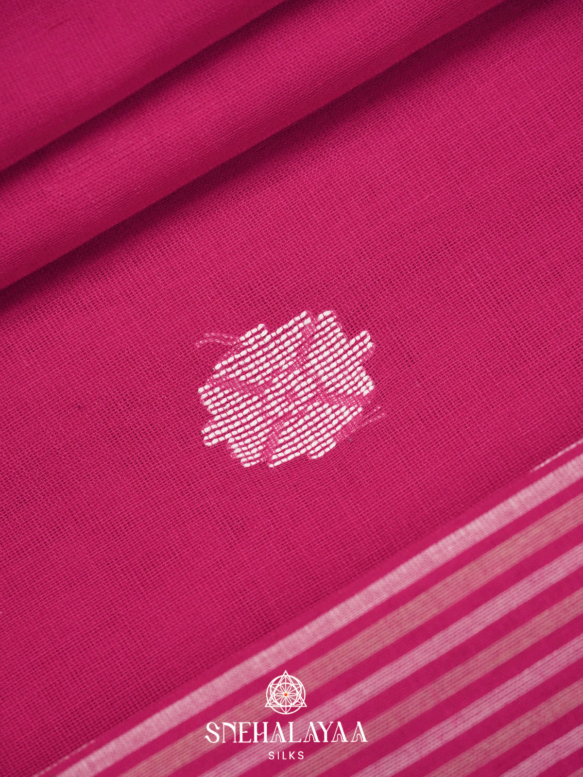 Magenta Bengal Cotton Saree