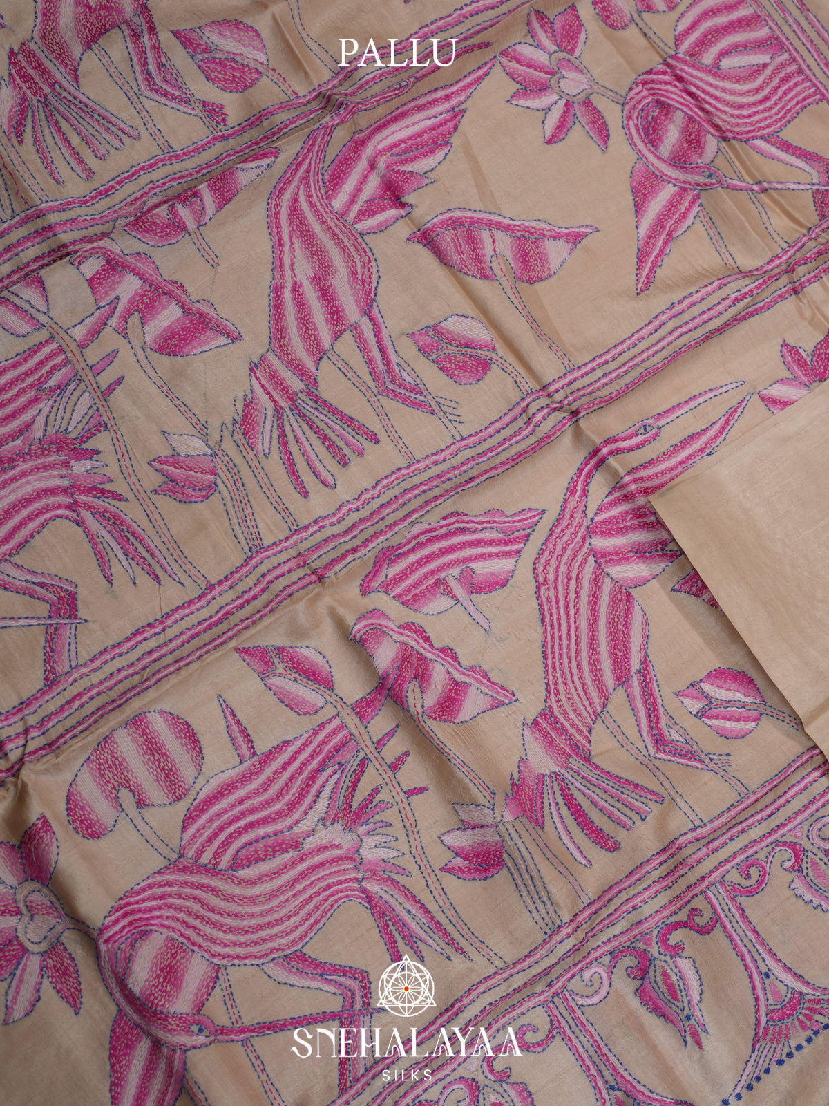 Cream Tussar Saree