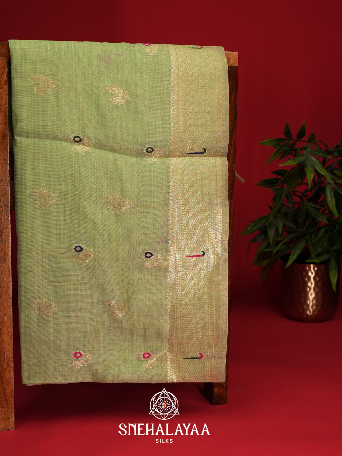 Sage Green Munga Cotton Saree