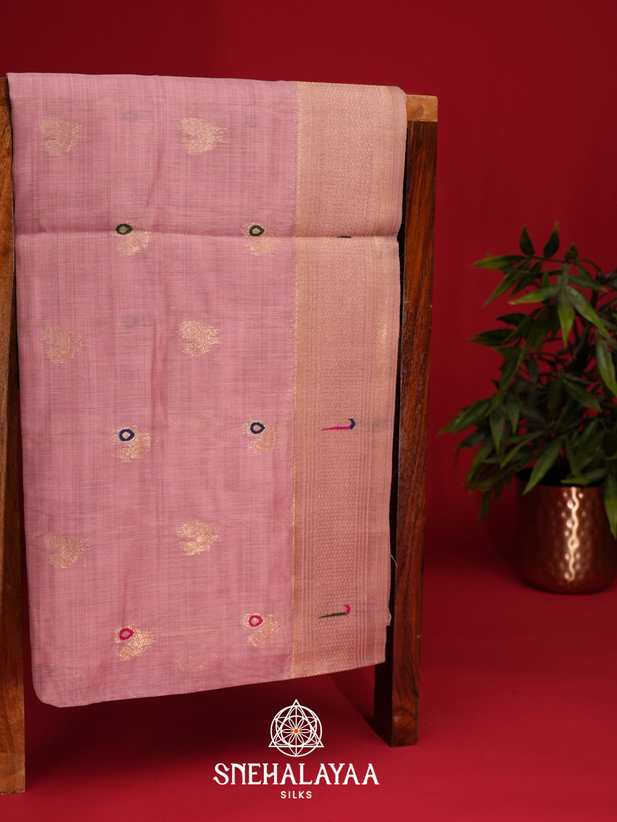 Pink Munga Cotton Saree