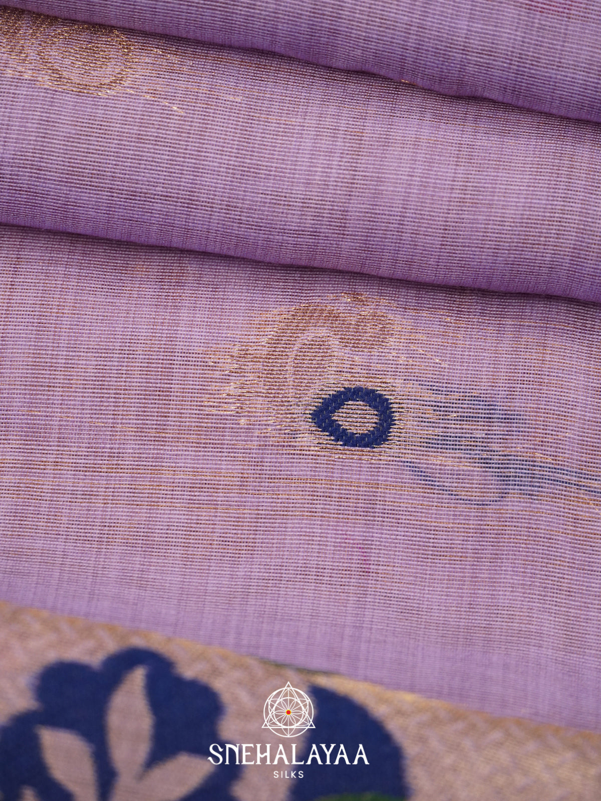 Lavender Munga Cotton Saree