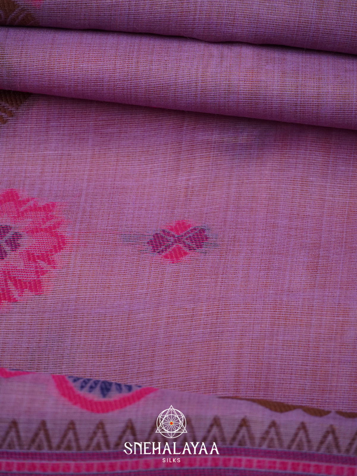 Lilac Munga Cotton Saree