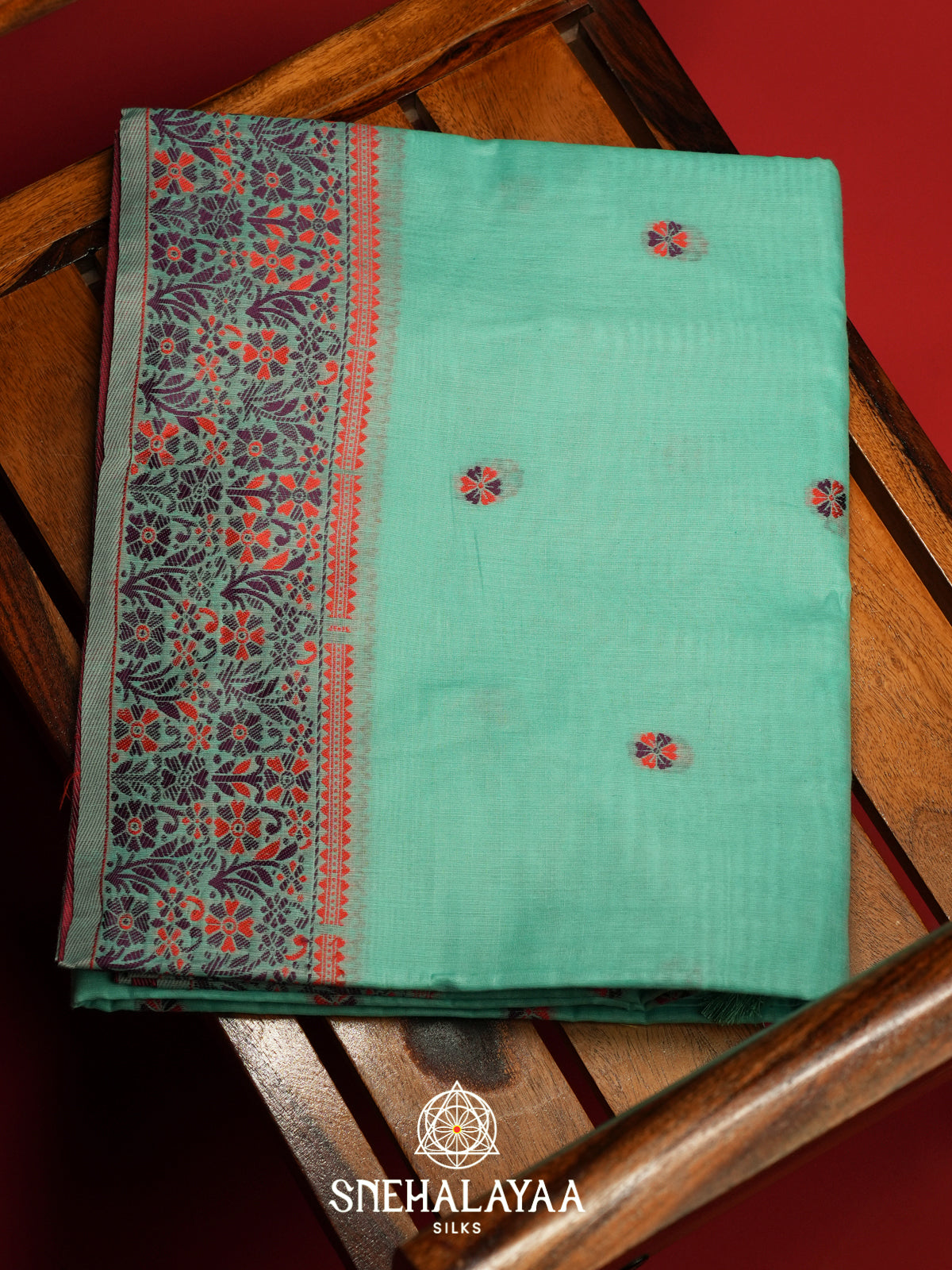 Sea Green Munga Cotton Saree