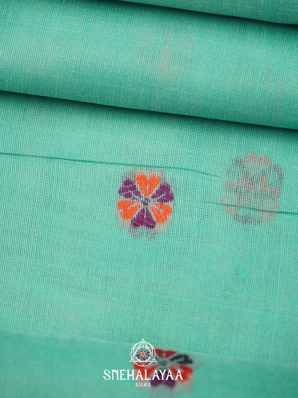 Sea Green Munga Cotton Saree
