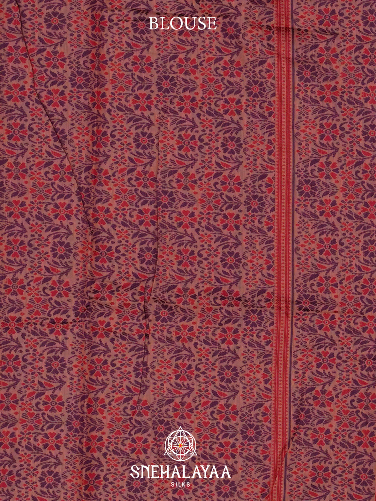 Peach Munga Cotton Saree