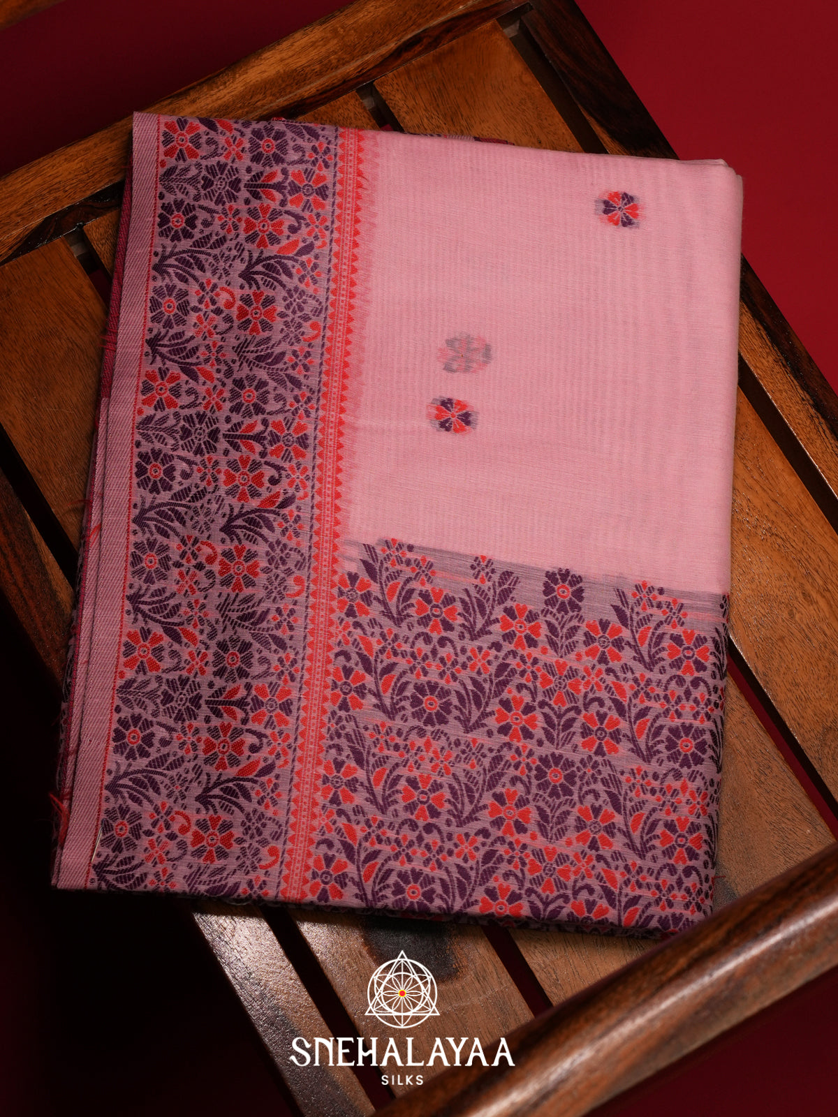 Pink Munga Cotton Saree