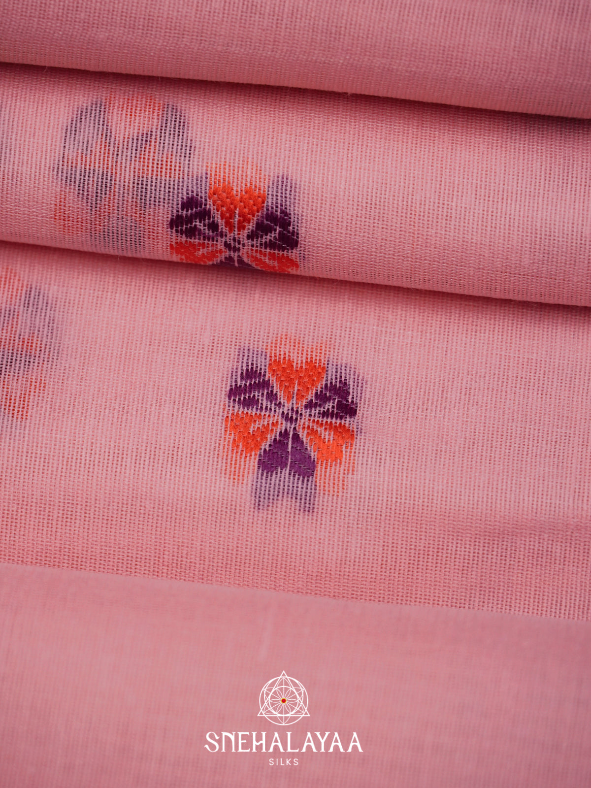 Pink Munga Cotton Saree