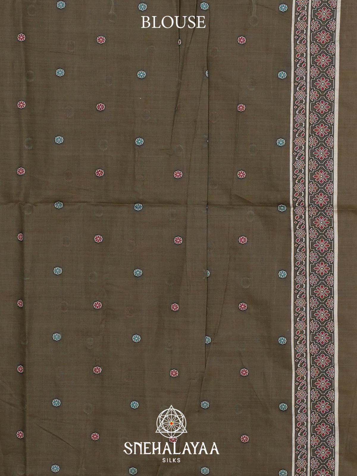 Taupe Brown Munga Cotton Saree