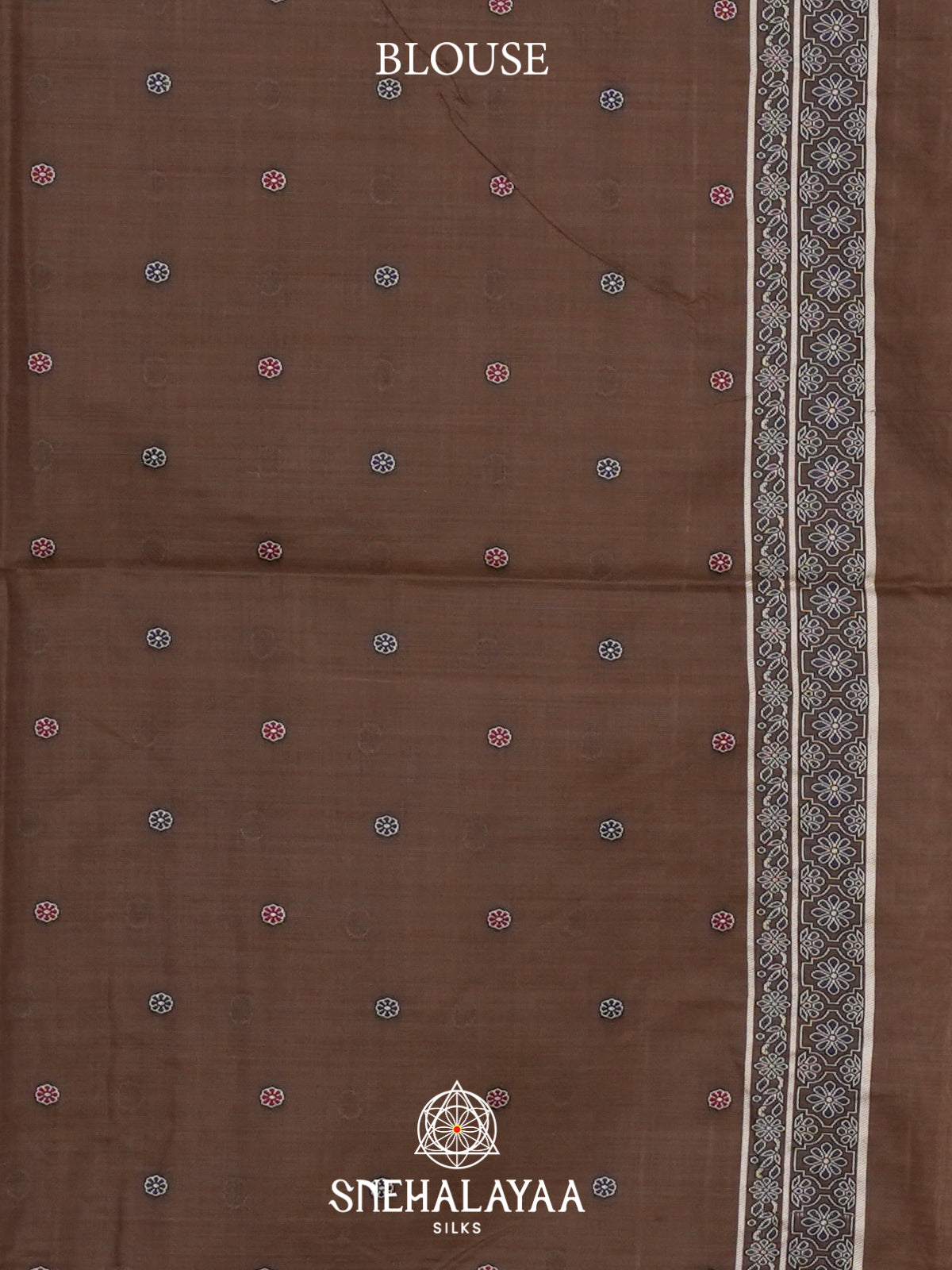 Brown Munga Cotton Saree