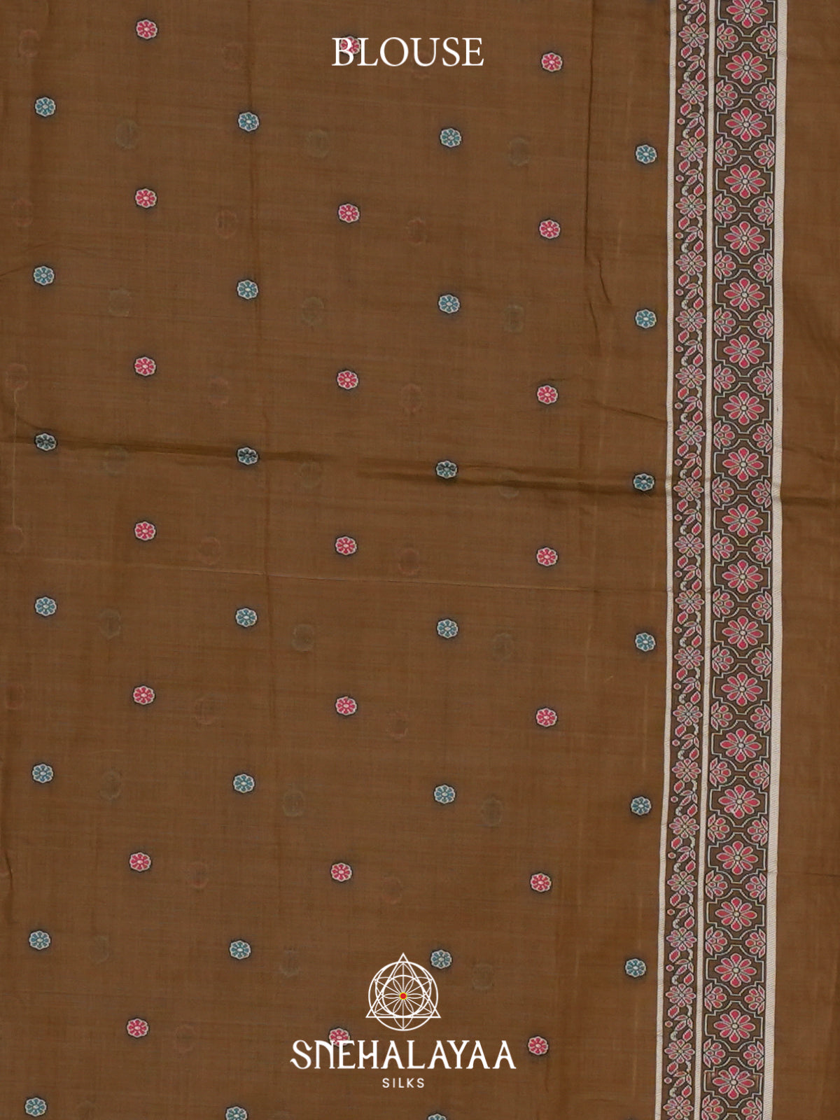 Brown Munga Cotton Saree