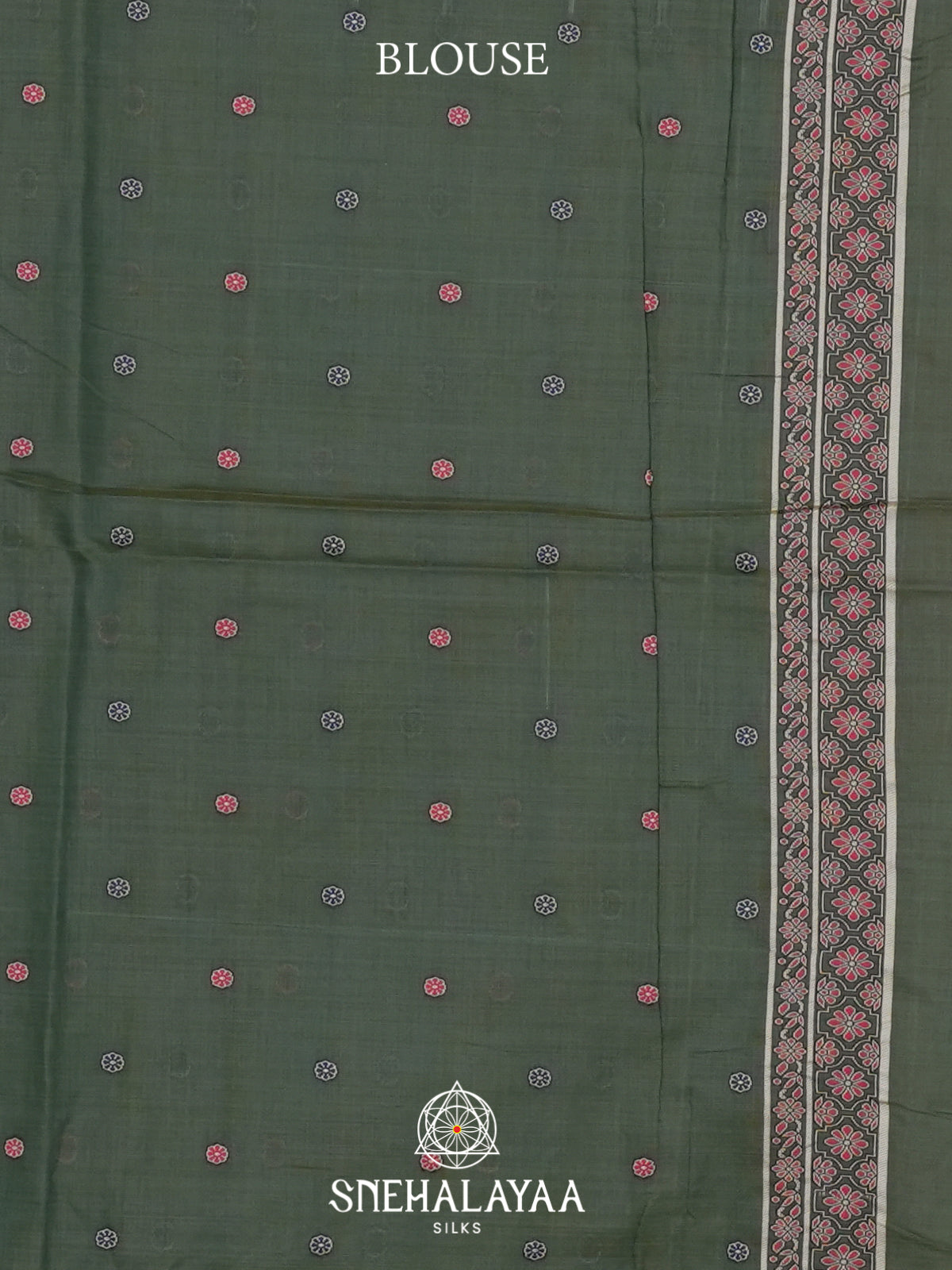 Slate Green Munga Cotton Saree