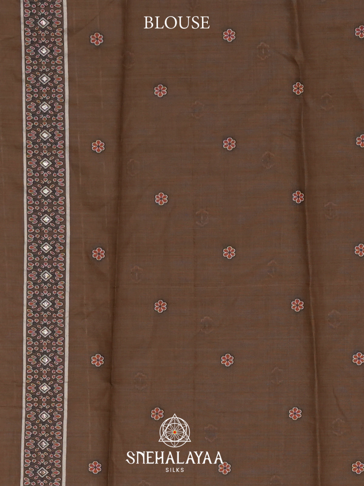 Brown Munga Cotton Saree