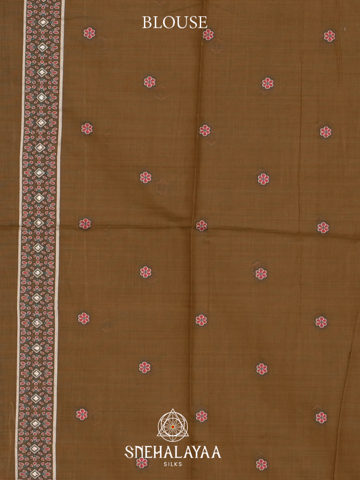 Brown Munga Cotton Saree