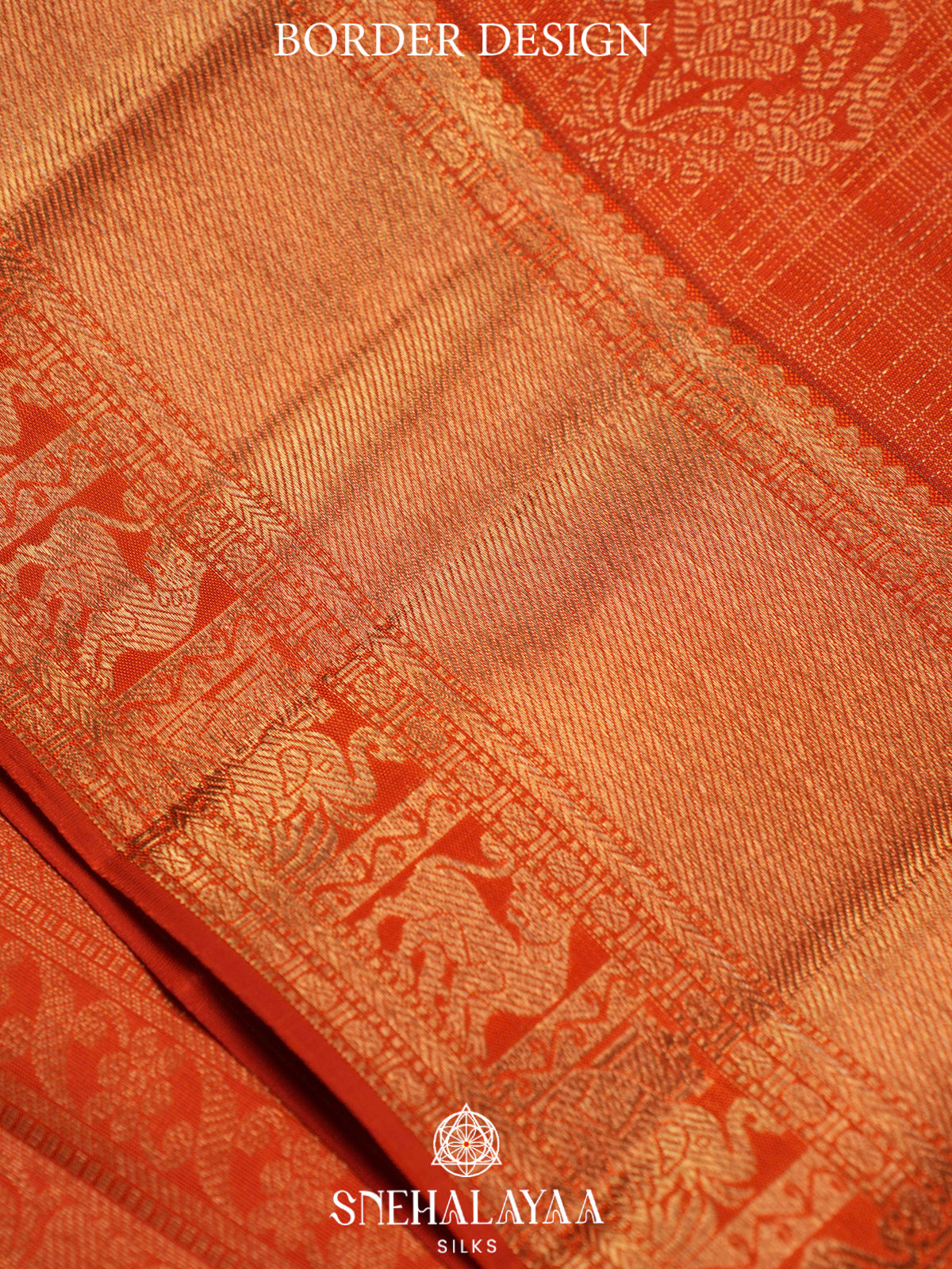 Orange Vairavoosi Kanjivaram Silk Saree