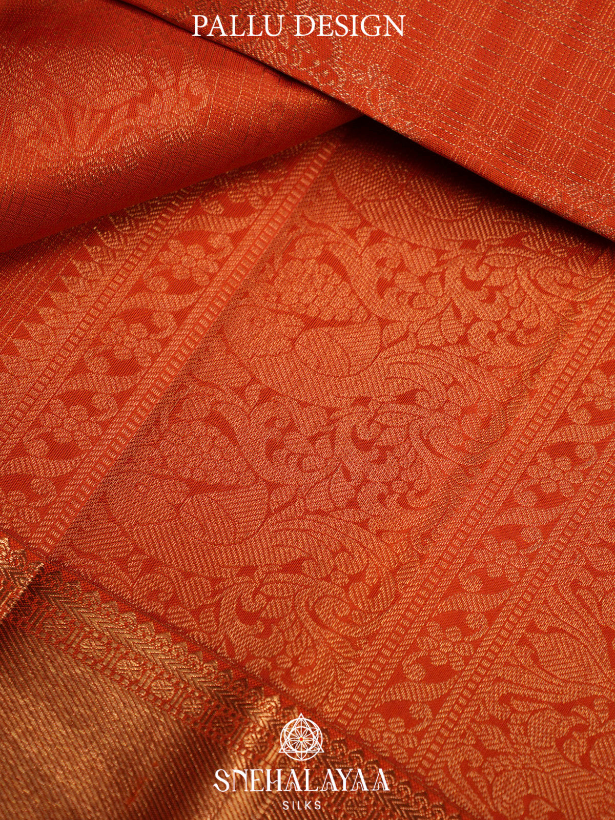 Orange Vairavoosi Kanjivaram Silk Saree