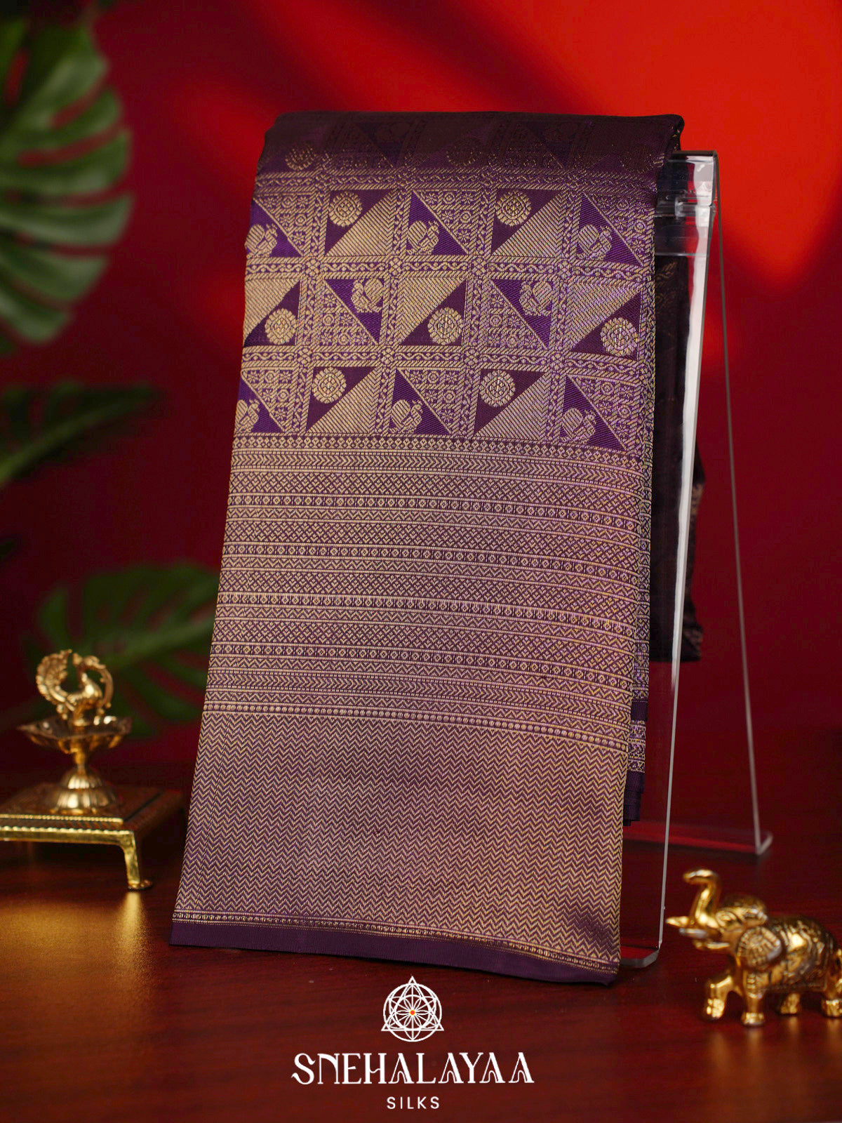 Purple Kanjivaram Silk Saree