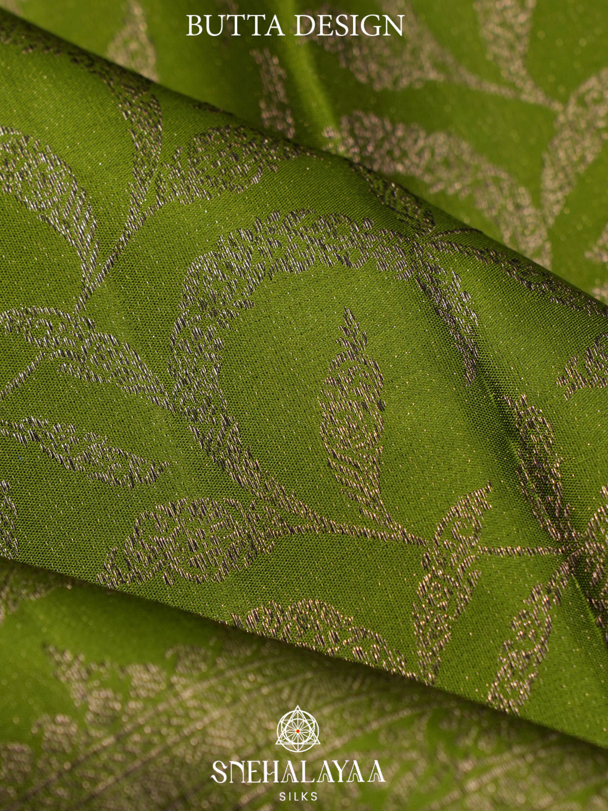 Lime Green Kanjivaram Silk Saree