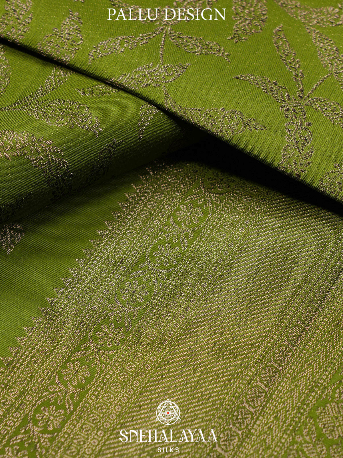 Lime Green Kanjivaram Silk Saree