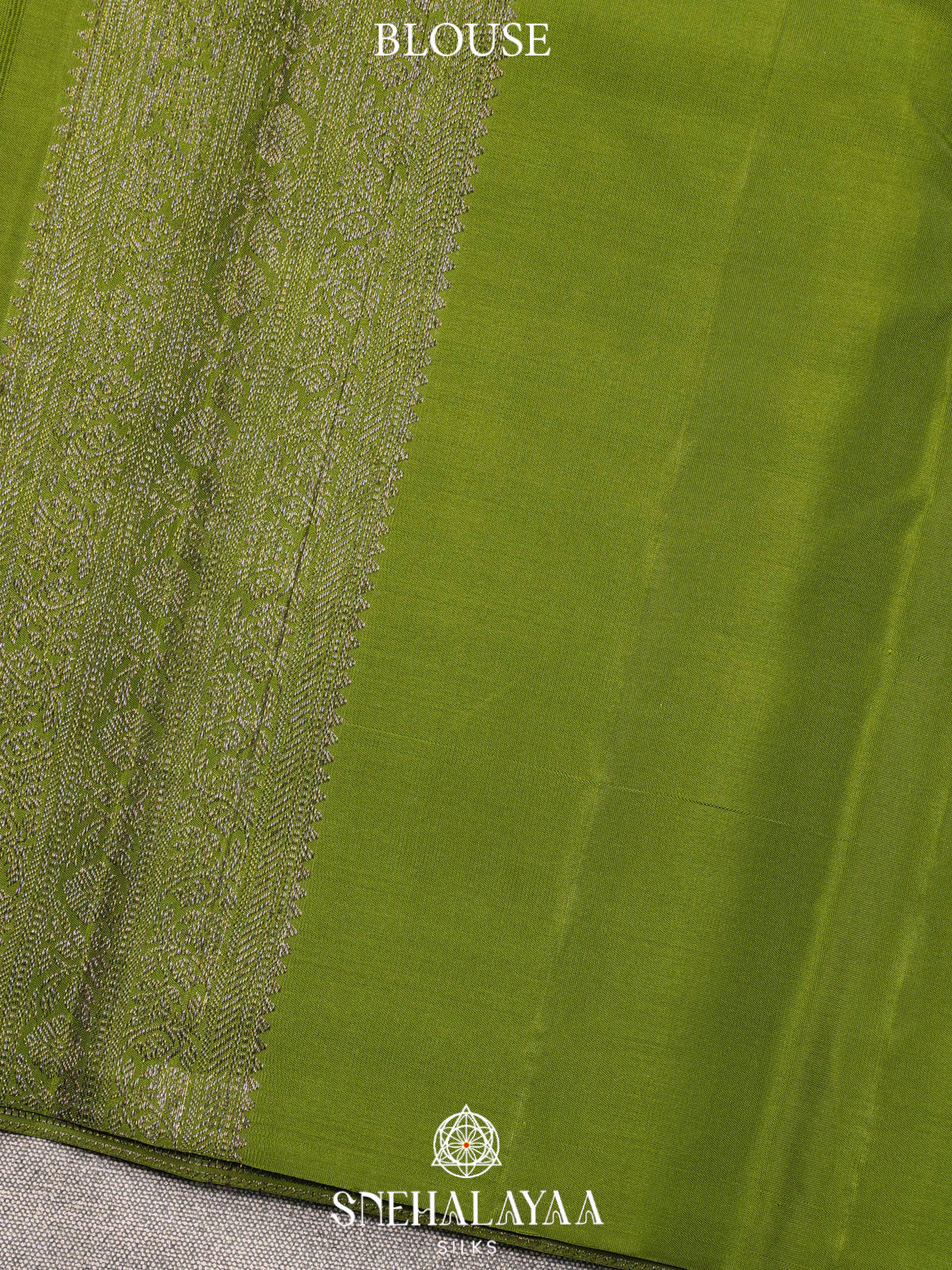 Lime Green Kanjivaram Silk Saree