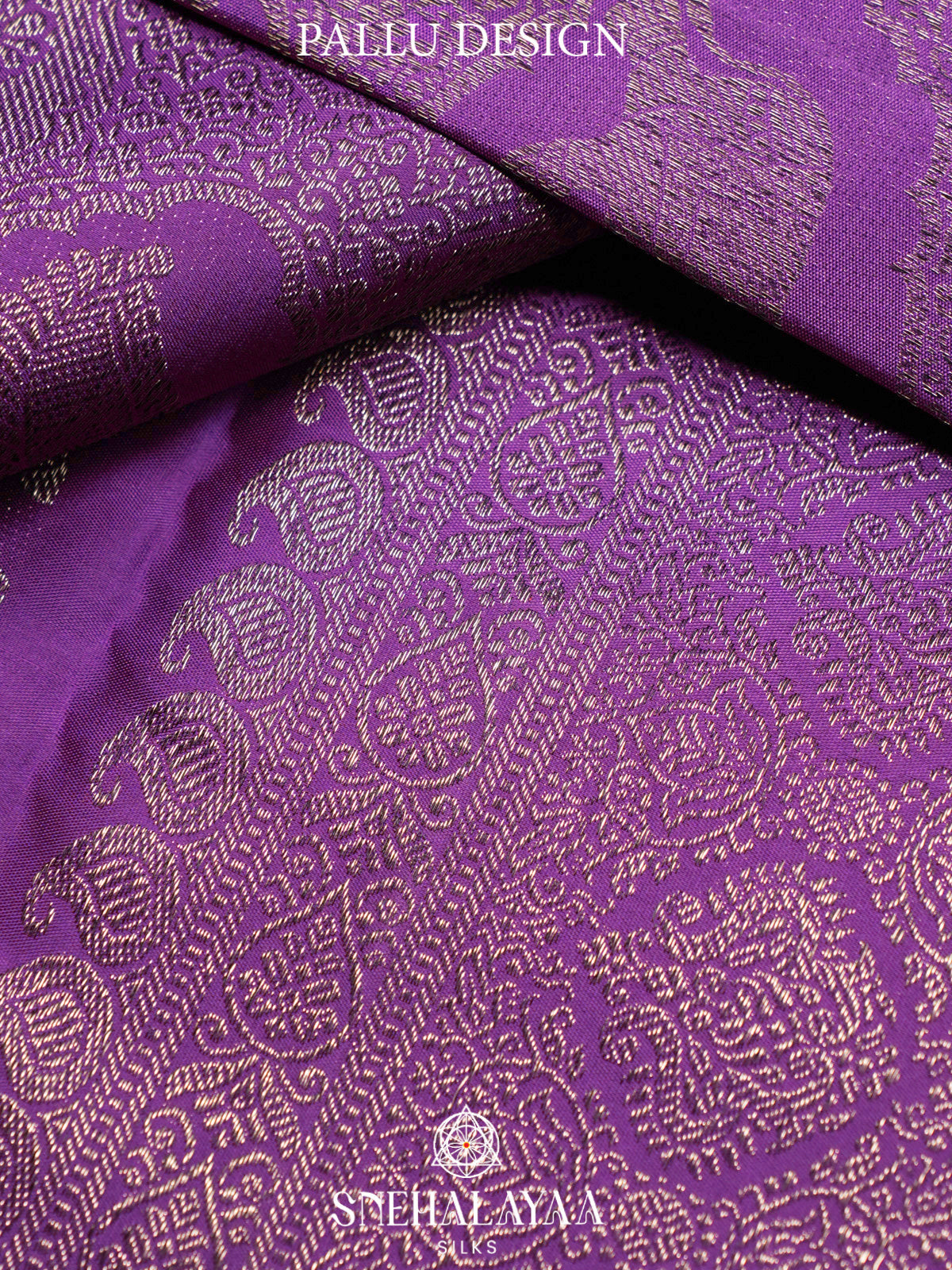 Violet Kanjivaram Silk Saree