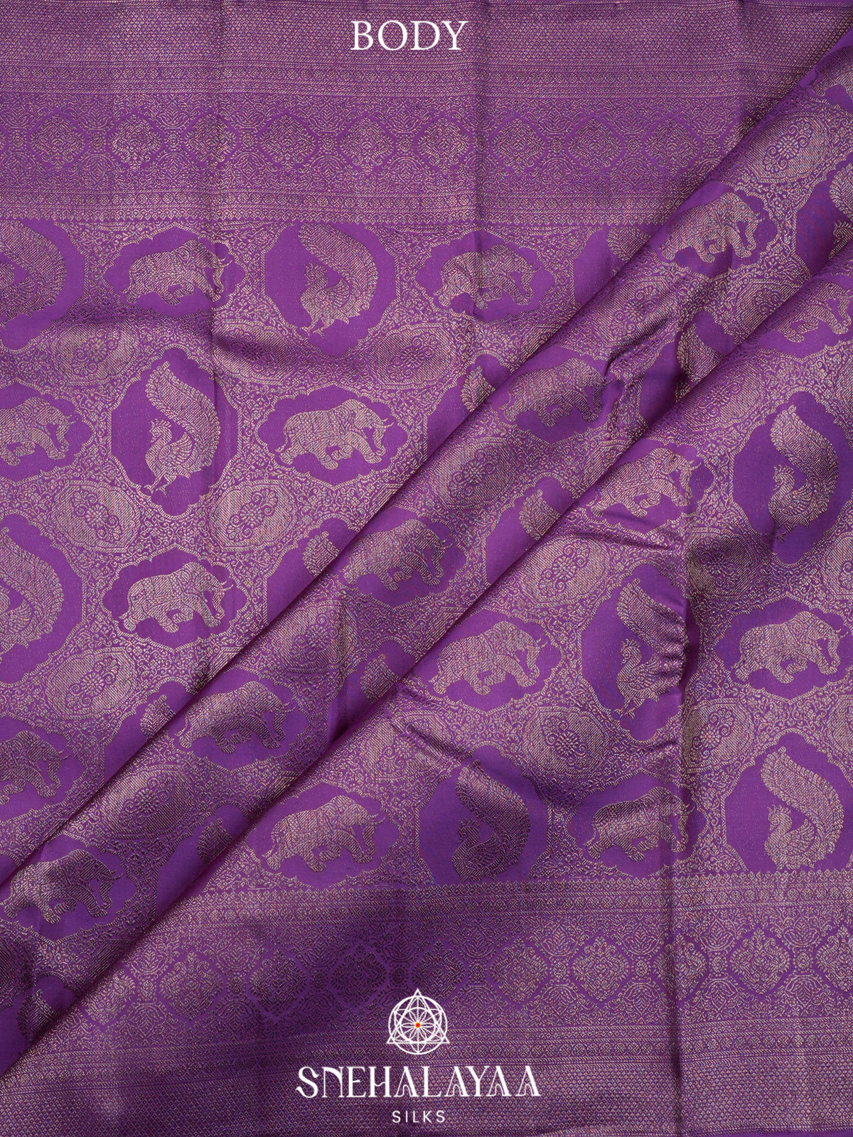 Violet Kanjivaram Silk Saree