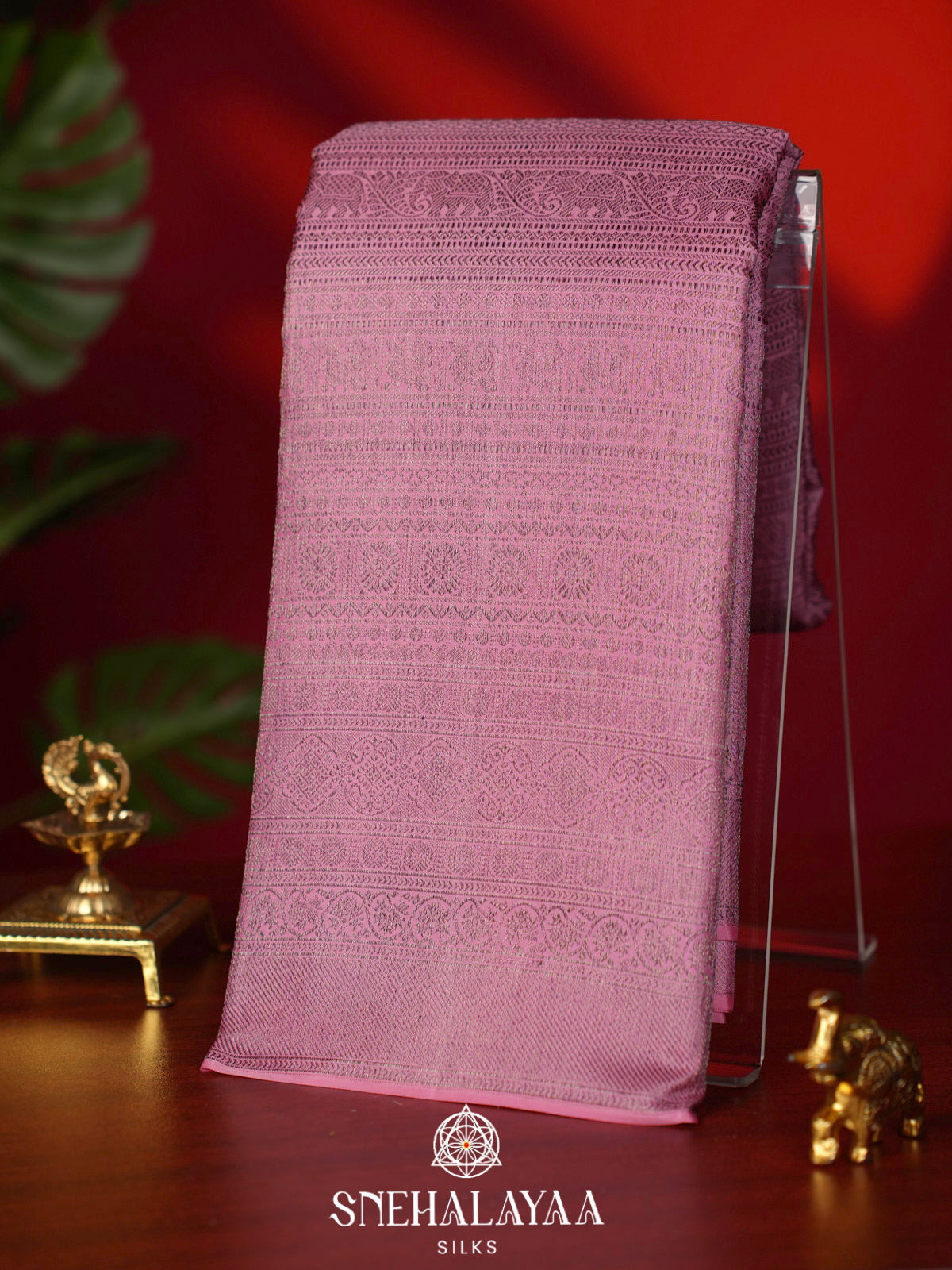 Pink Kanjivaram Silk Saree