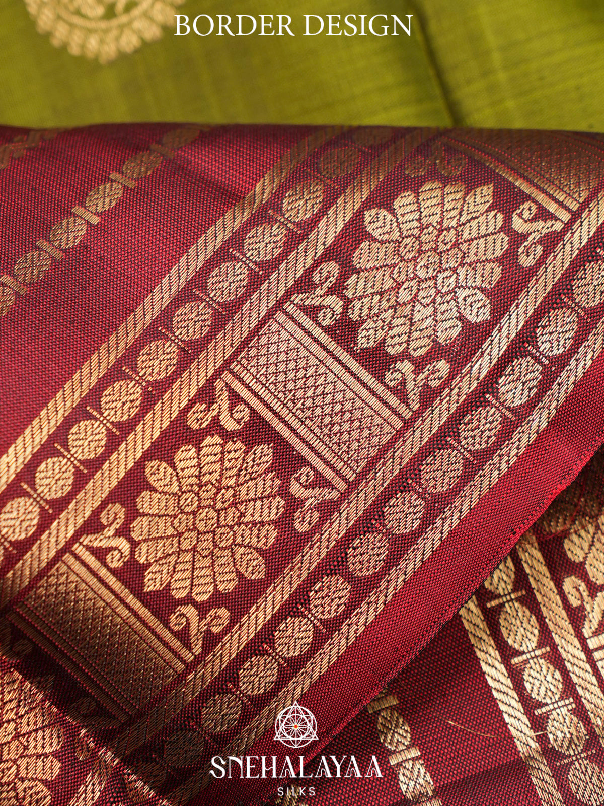 Olive Green Kanjivaram Silk Saree
