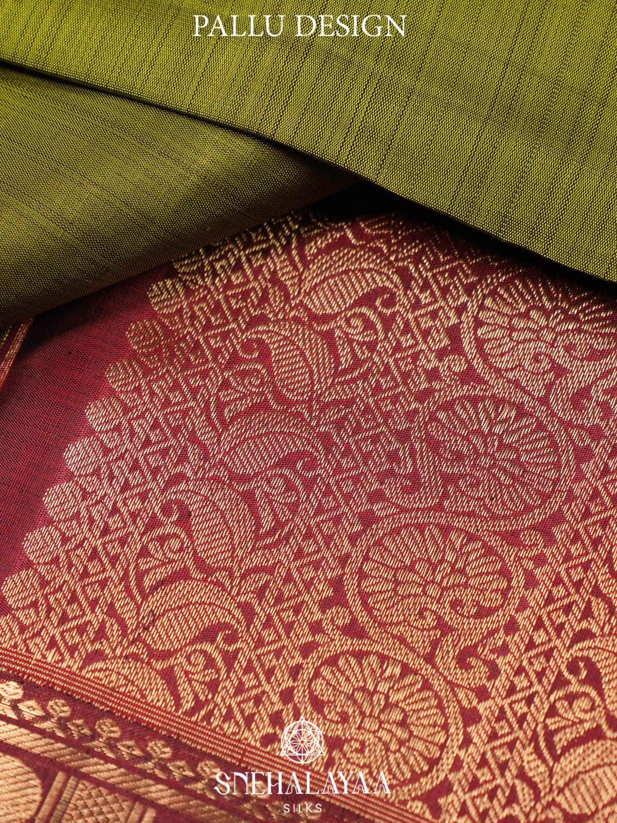 Olive Green Kanjivaram Silk Saree