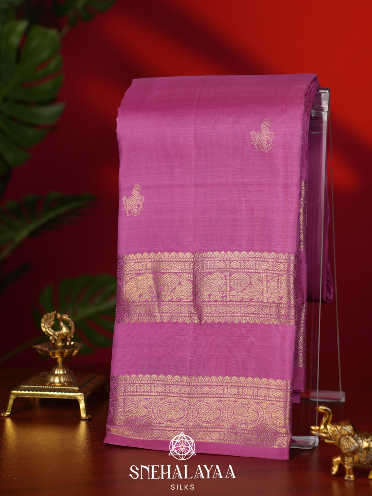 Pink Kanjivaram Silk Saree